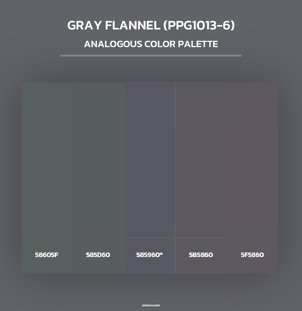 Gray Flannel (PPG1013-6) - Analogous Color Palette