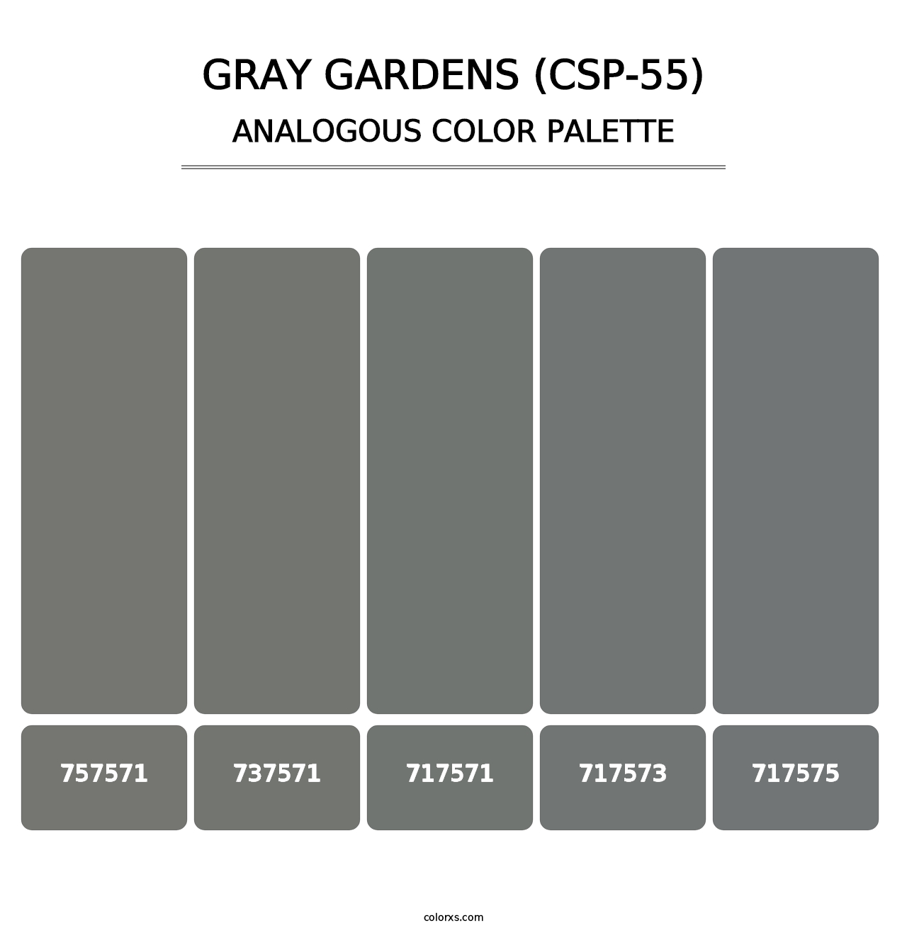 Gray Gardens (CSP-55) - Analogous Color Palette