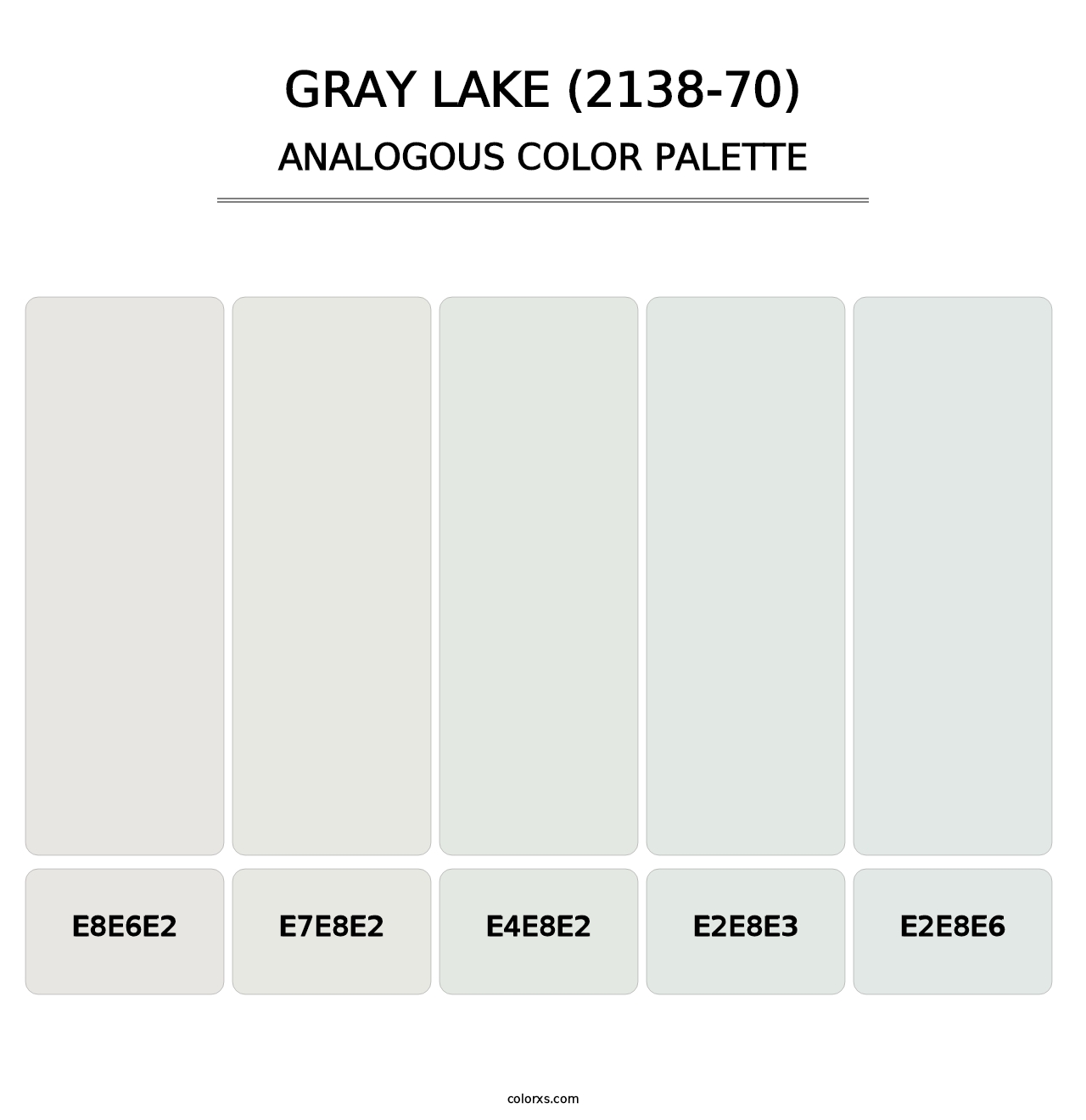 Gray Lake (2138-70) - Analogous Color Palette