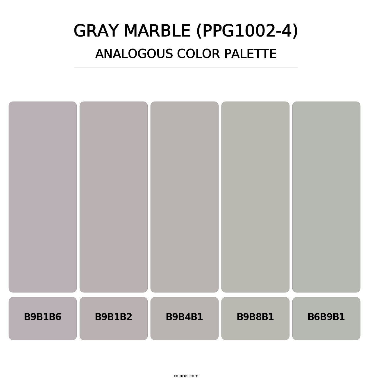 Gray Marble (PPG1002-4) - Analogous Color Palette