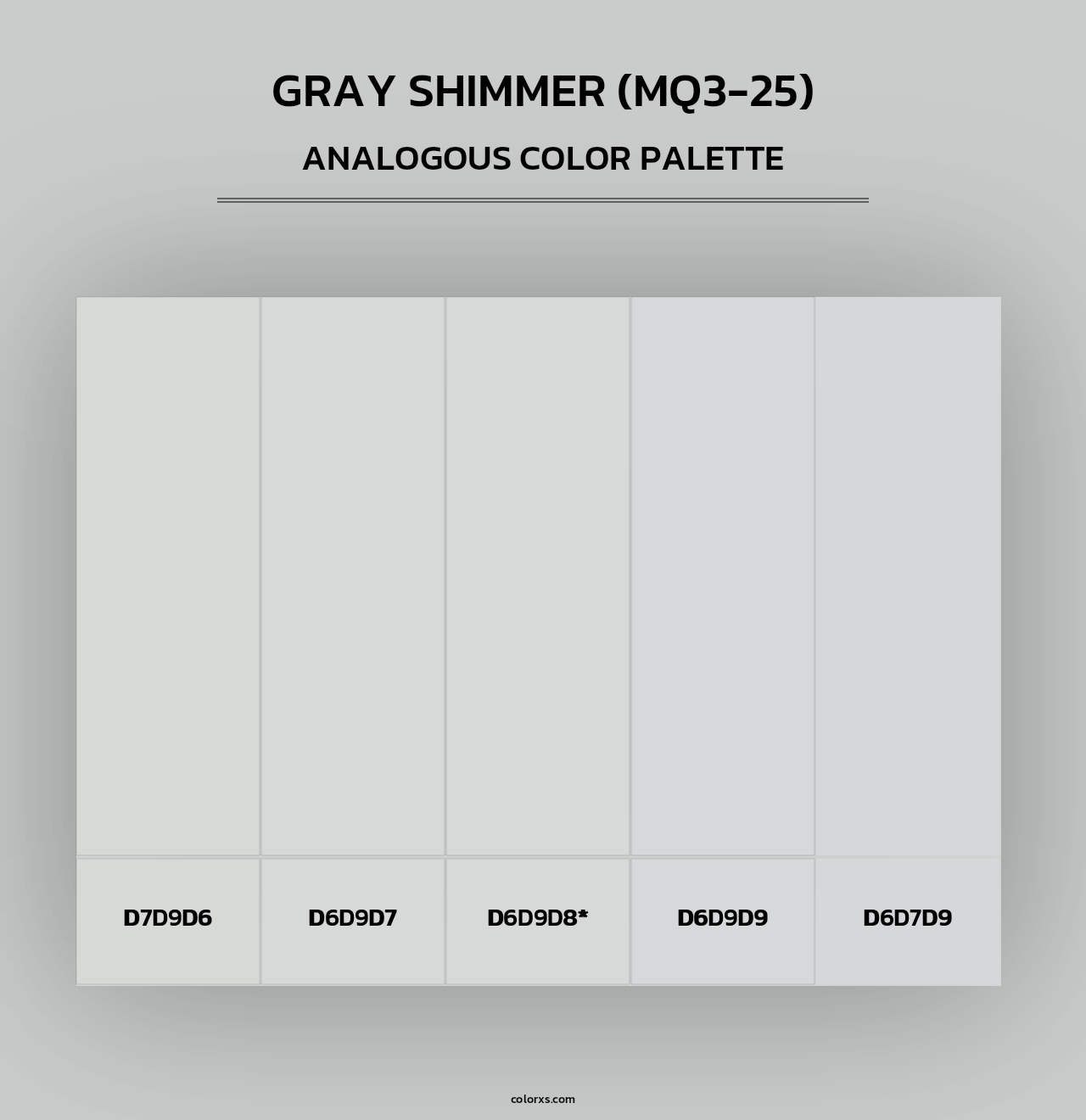 Gray Shimmer (MQ3-25) - Analogous Color Palette