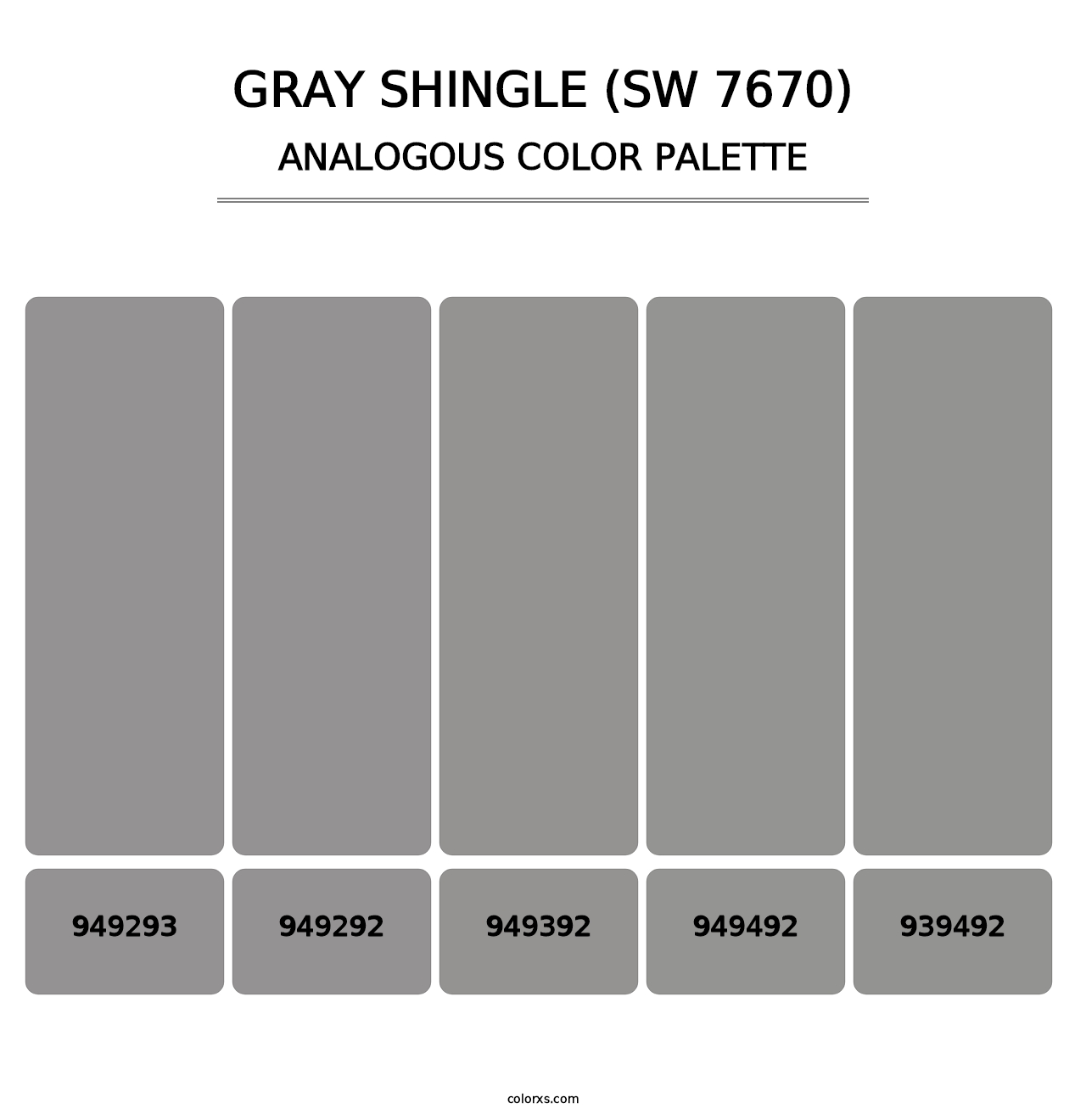 Gray Shingle (SW 7670) - Analogous Color Palette