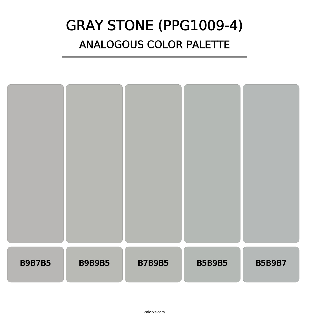 Gray Stone (PPG1009-4) - Analogous Color Palette