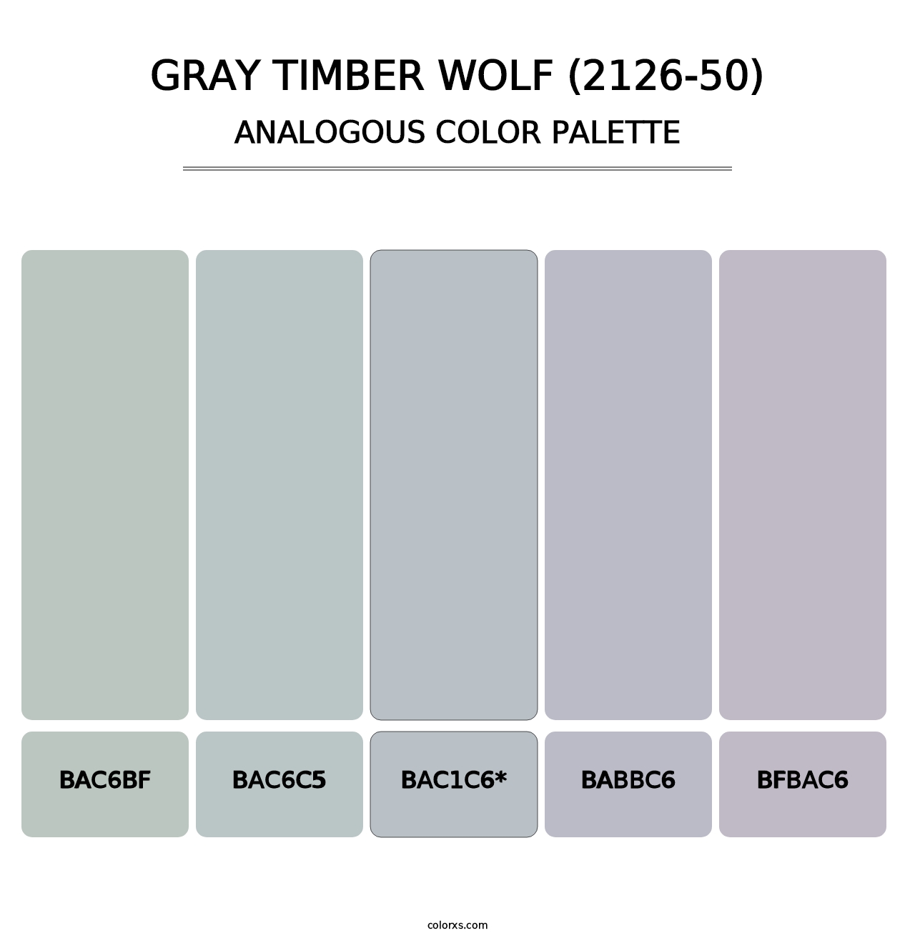 Gray Timber Wolf (2126-50) - Analogous Color Palette