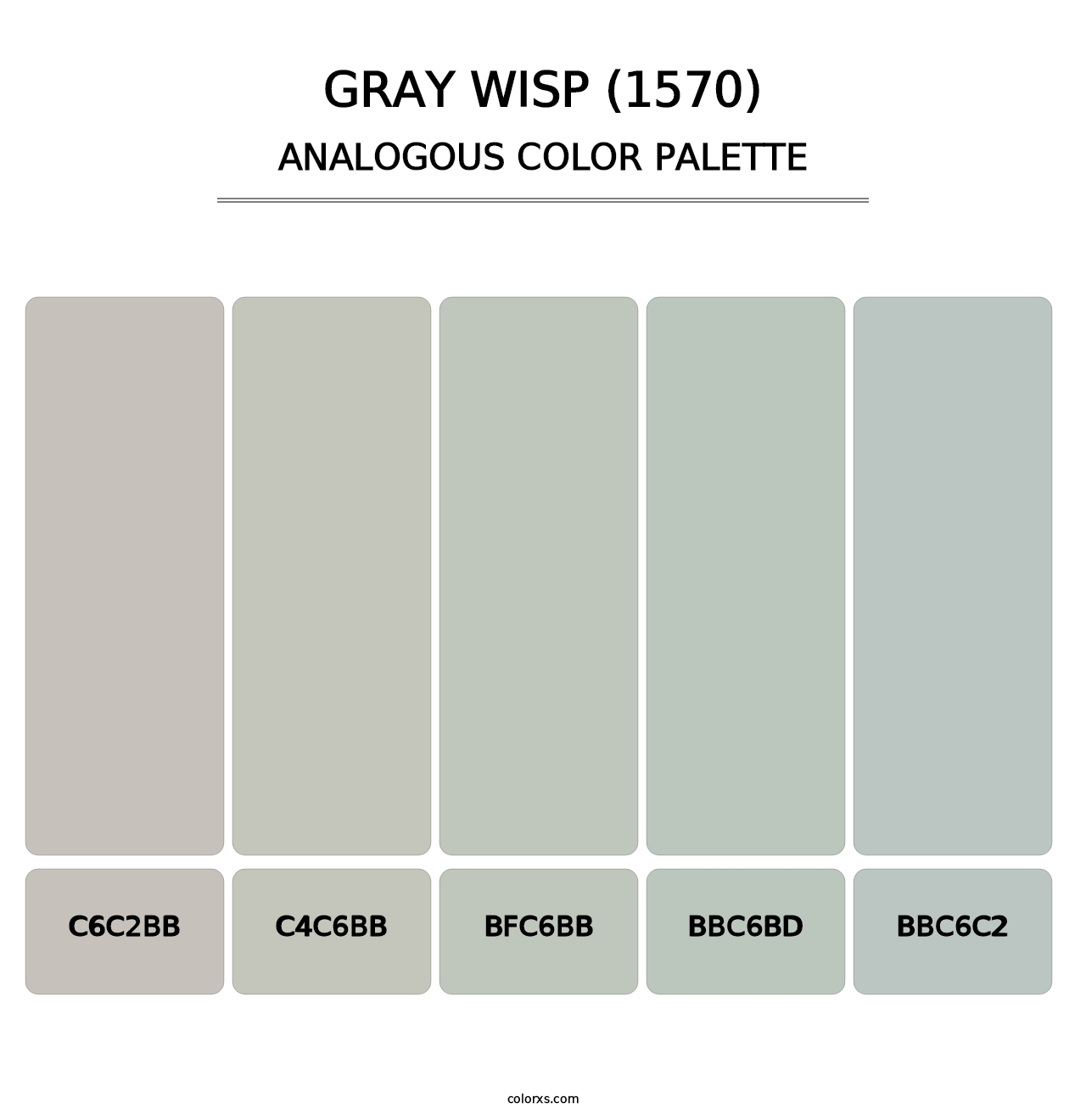 Gray Wisp (1570) - Analogous Color Palette