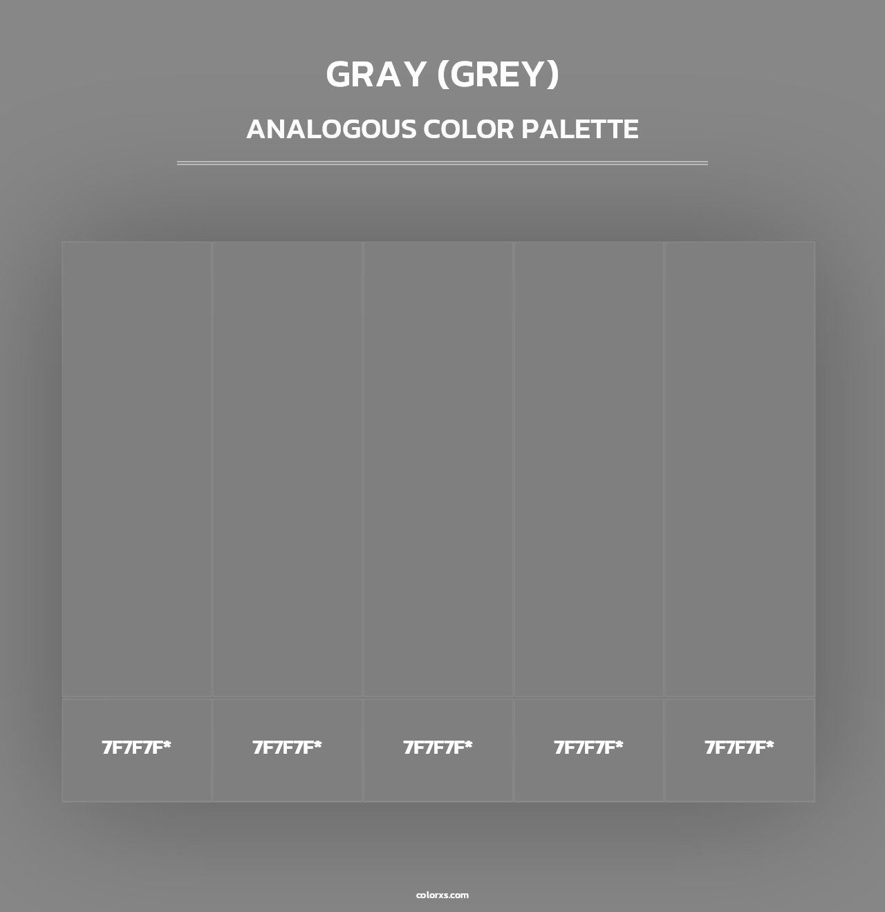 Gray (Grey) - Analogous Color Palette