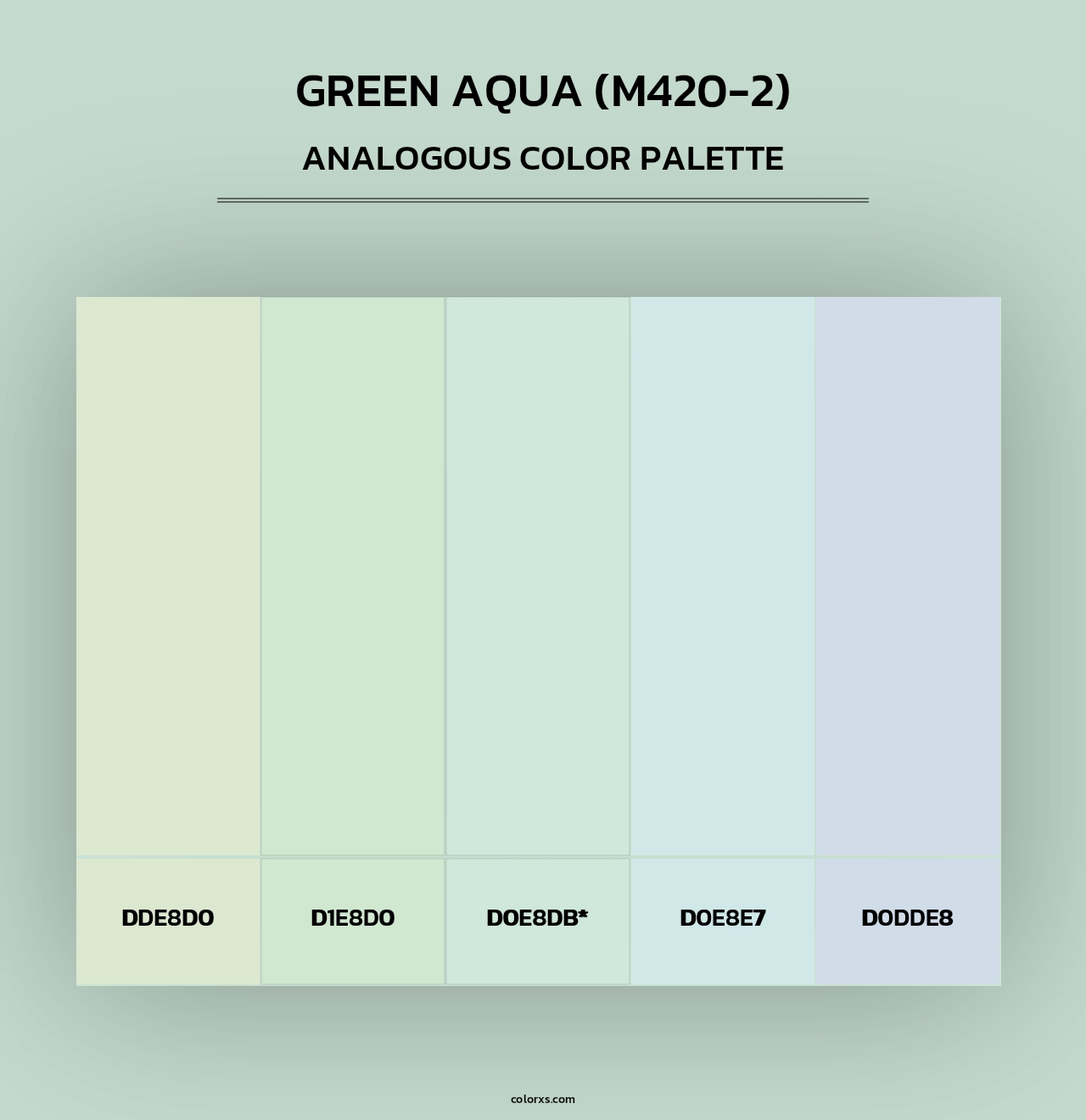 Green Aqua (M420-2) - Analogous Color Palette