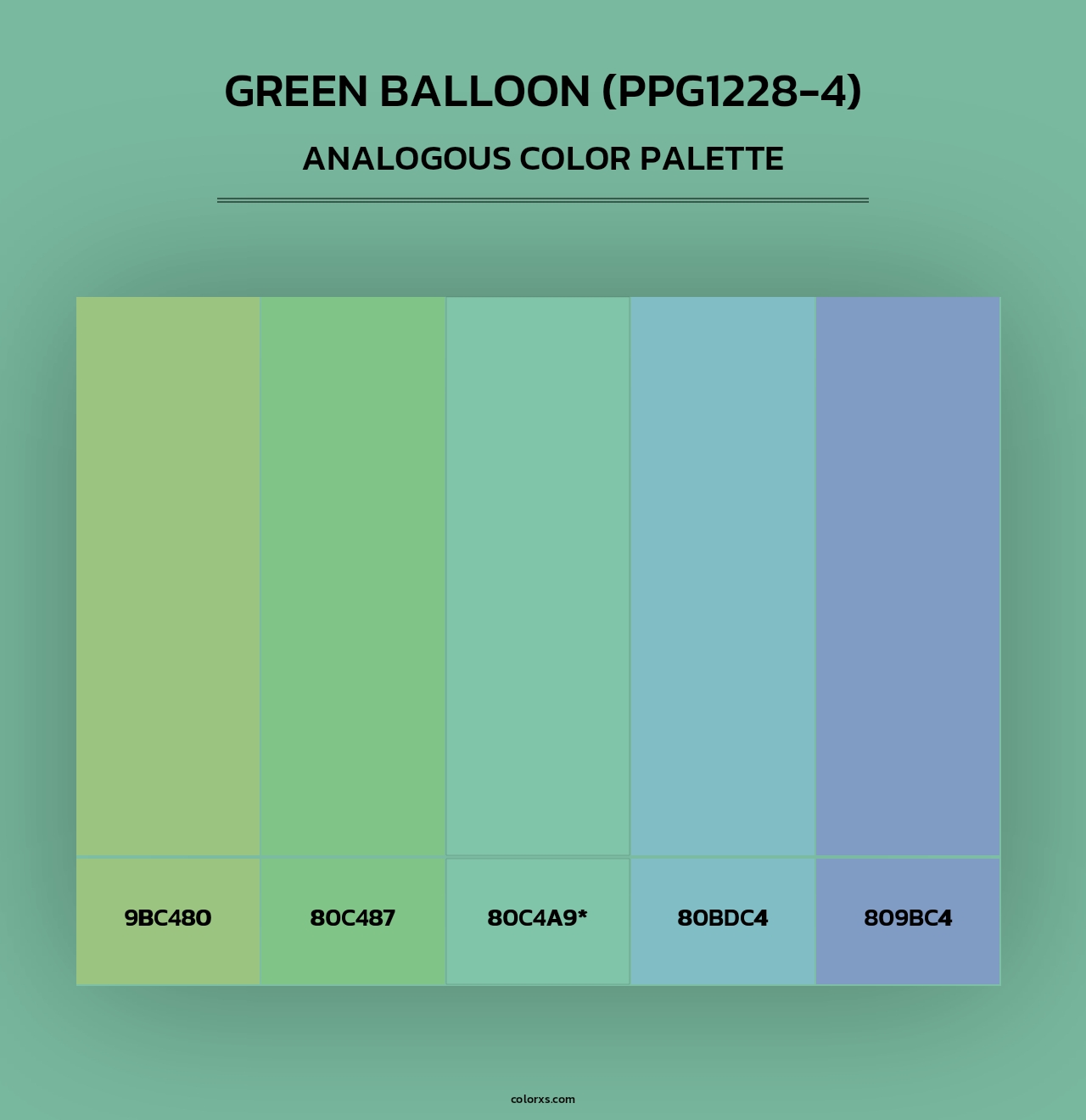 Green Balloon (PPG1228-4) - Analogous Color Palette