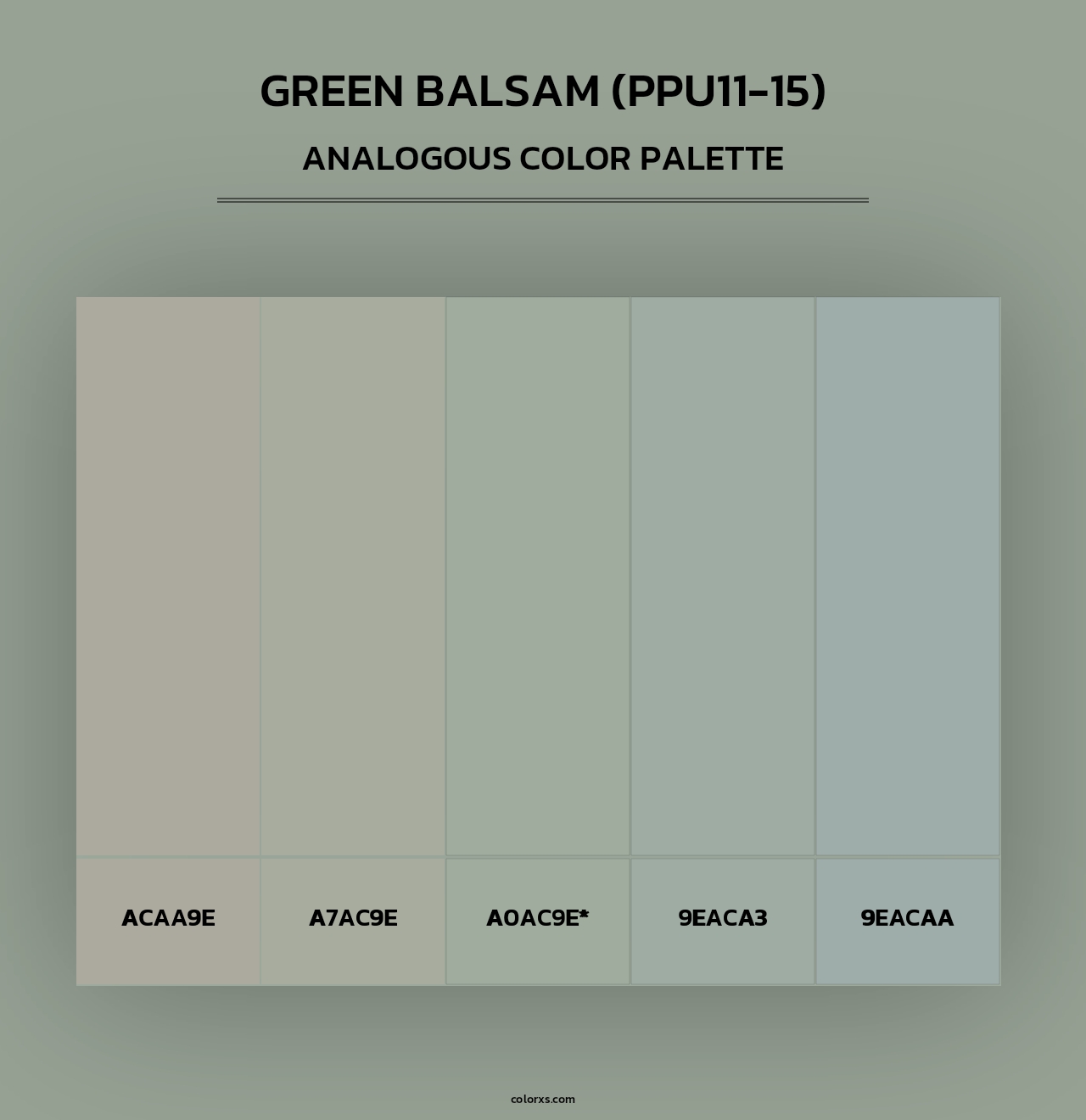 Green Balsam (PPU11-15) - Analogous Color Palette