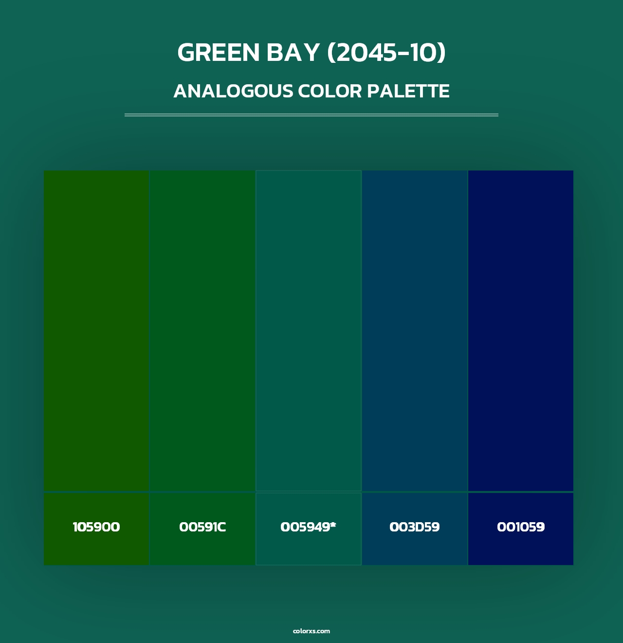Green Bay (2045-10) - Analogous Color Palette