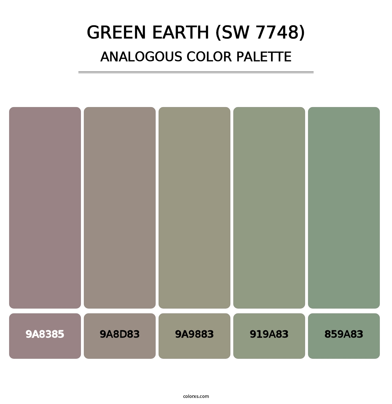 Green Earth (SW 7748) - Analogous Color Palette