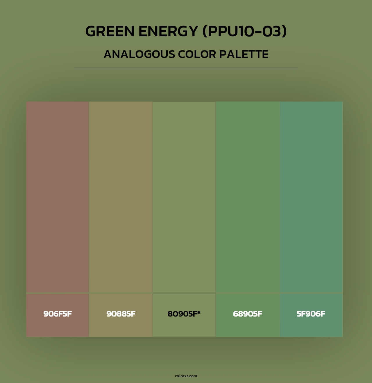Green Energy (PPU10-03) - Analogous Color Palette