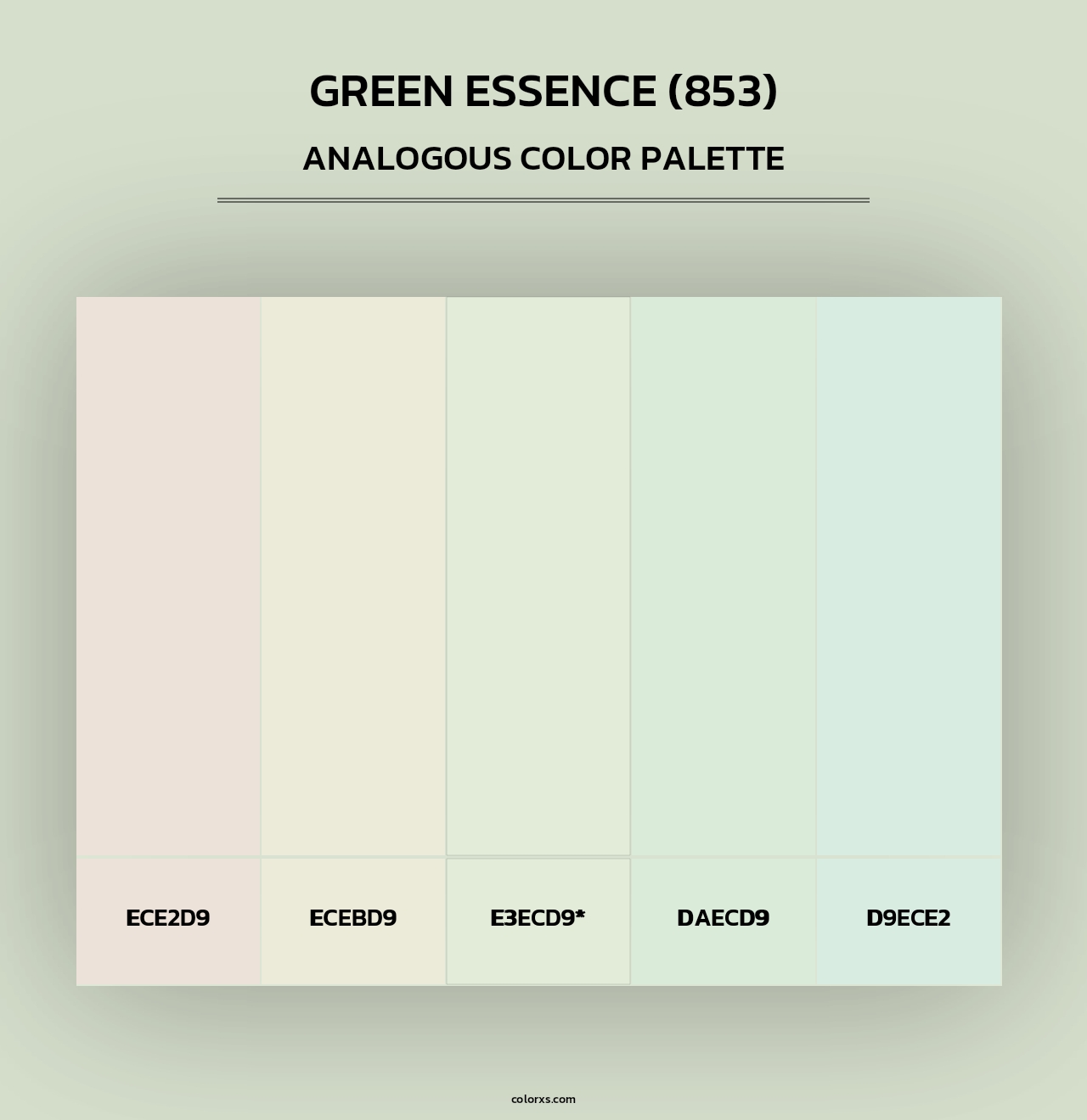 Green Essence (853) - Analogous Color Palette