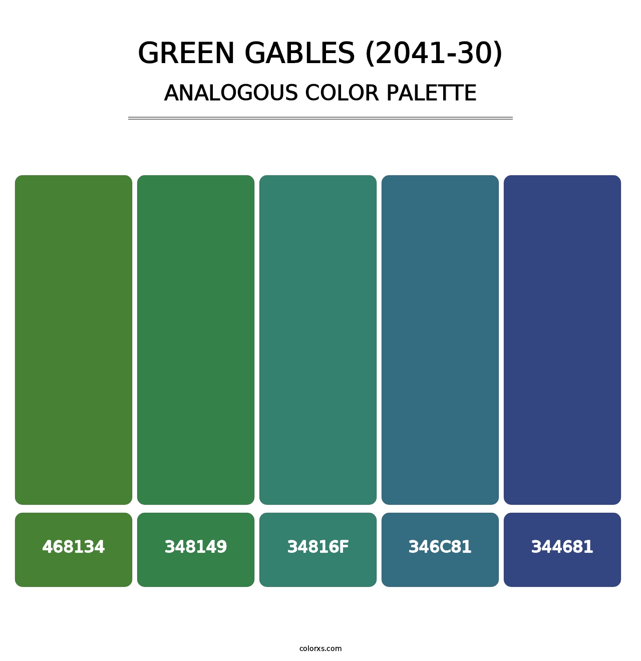 Green Gables (2041-30) - Analogous Color Palette