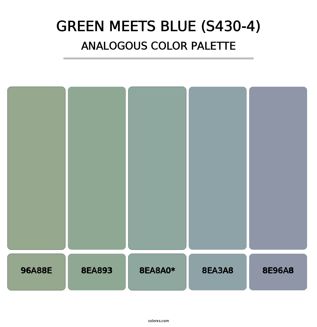 Green Meets Blue (S430-4) - Analogous Color Palette