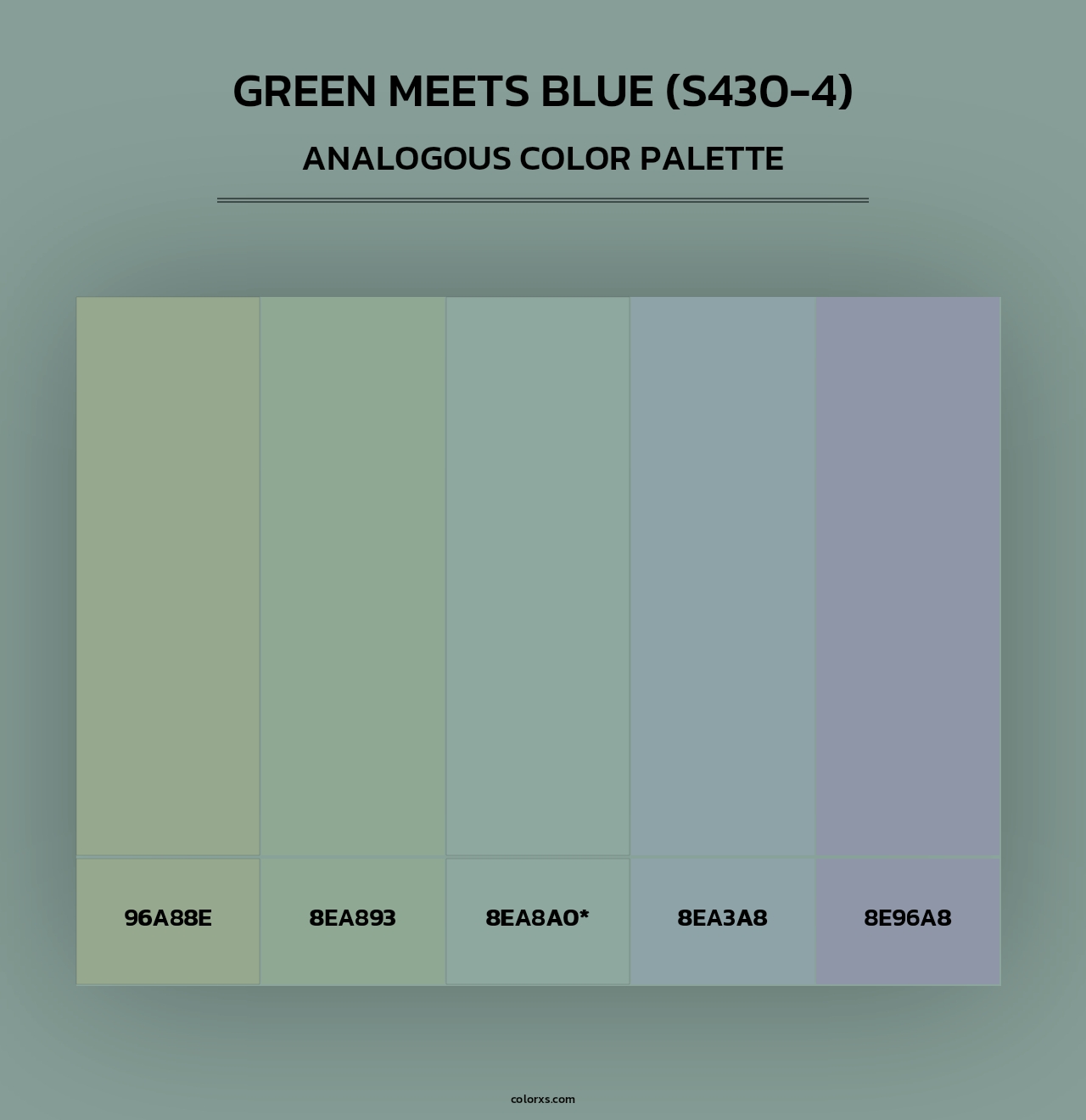 Green Meets Blue (S430-4) - Analogous Color Palette