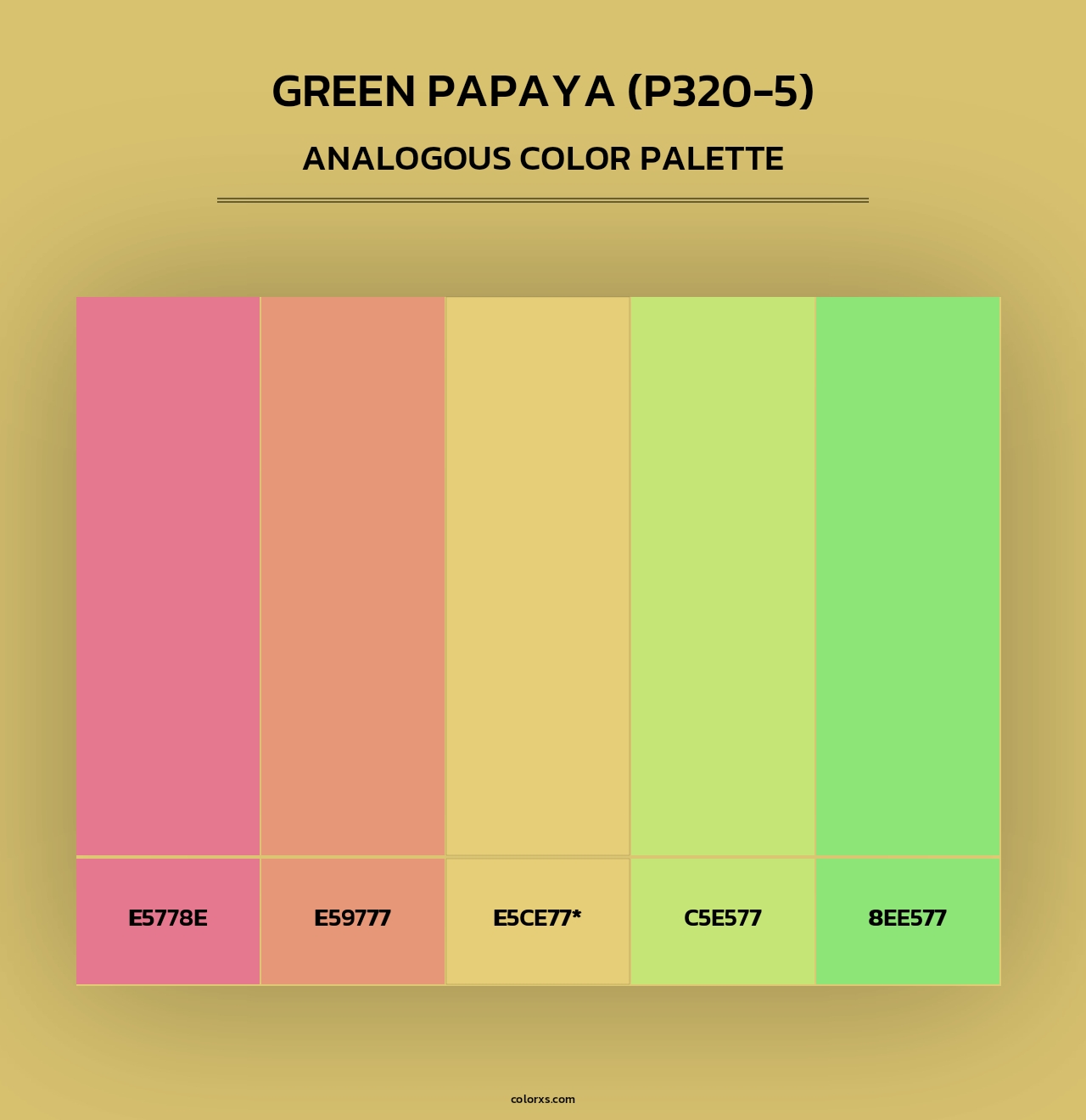Green Papaya (P320-5) - Analogous Color Palette
