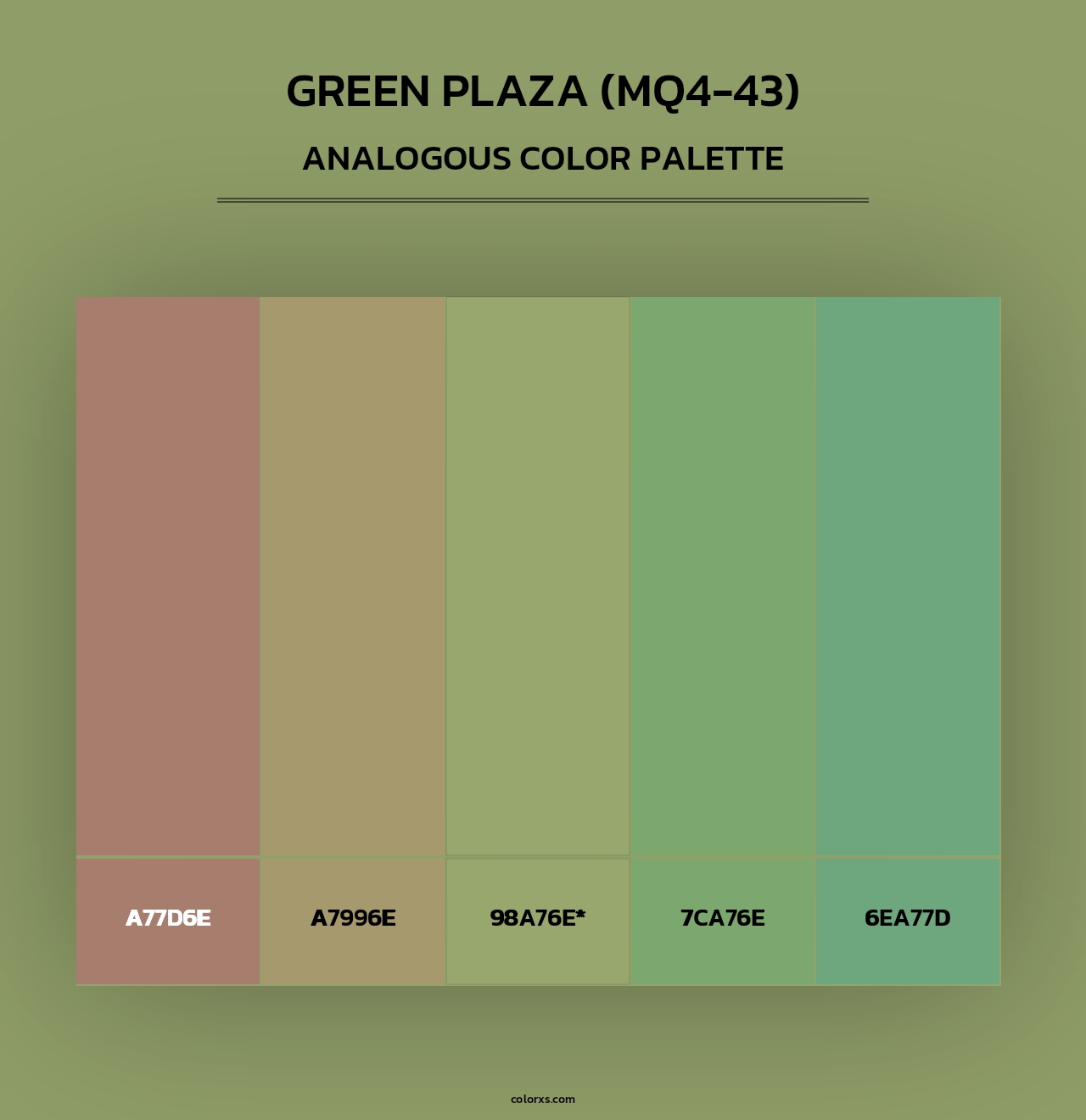 Green Plaza (MQ4-43) - Analogous Color Palette