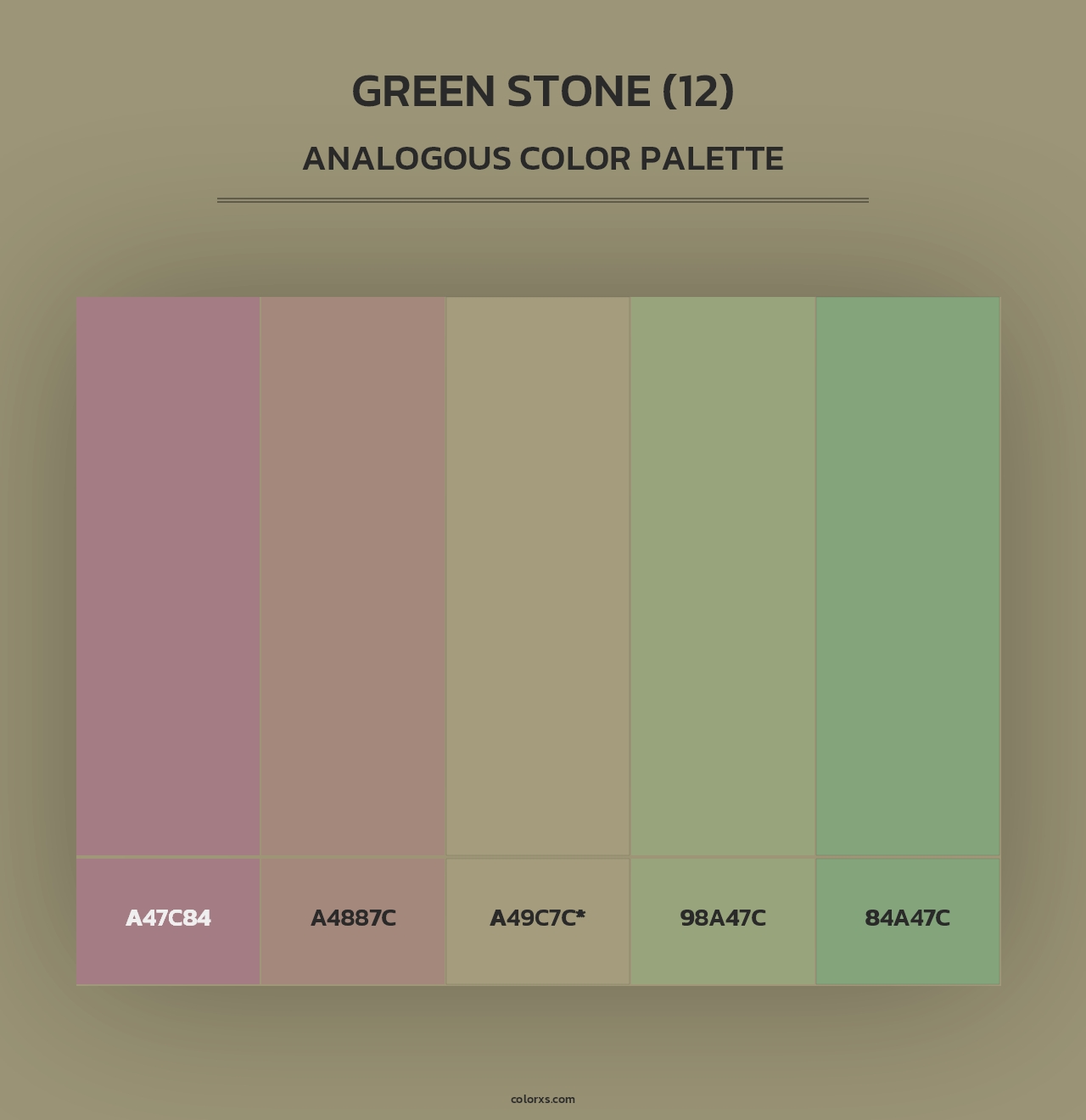Green Stone (12) - Analogous Color Palette