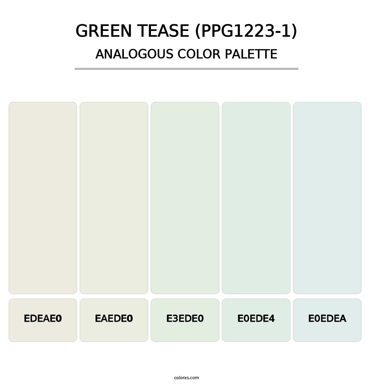 Green Tease (PPG1223-1) - Analogous Color Palette