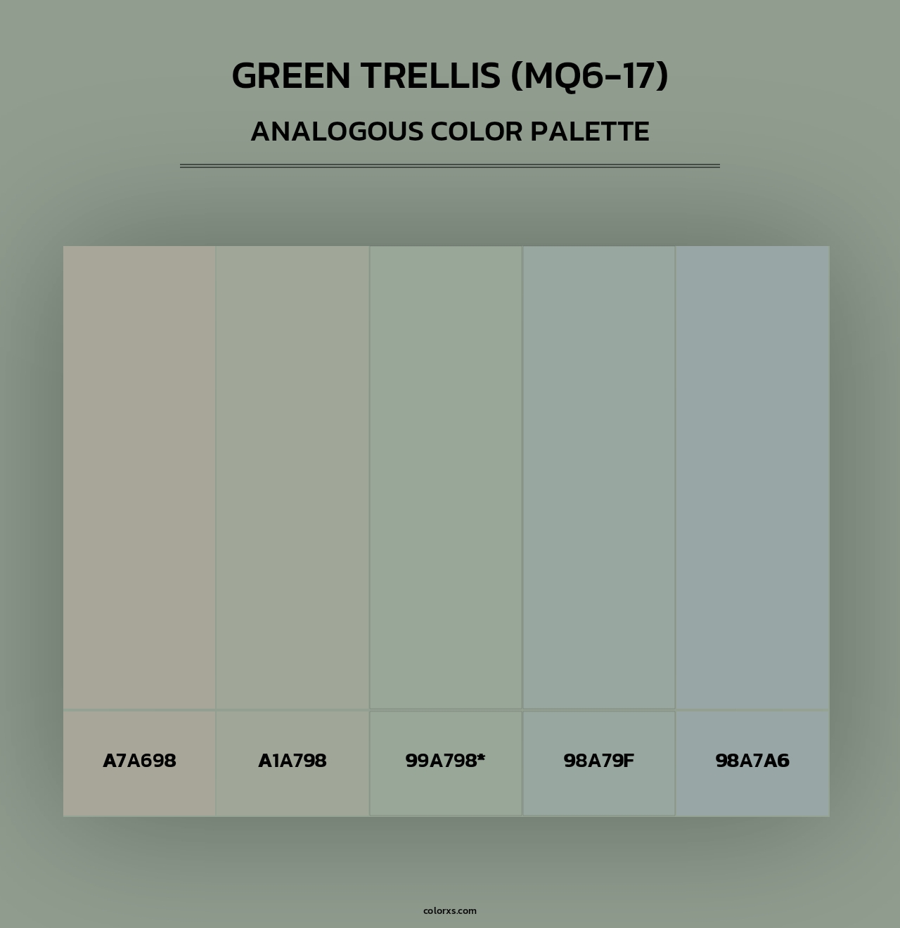 Green Trellis (MQ6-17) - Analogous Color Palette
