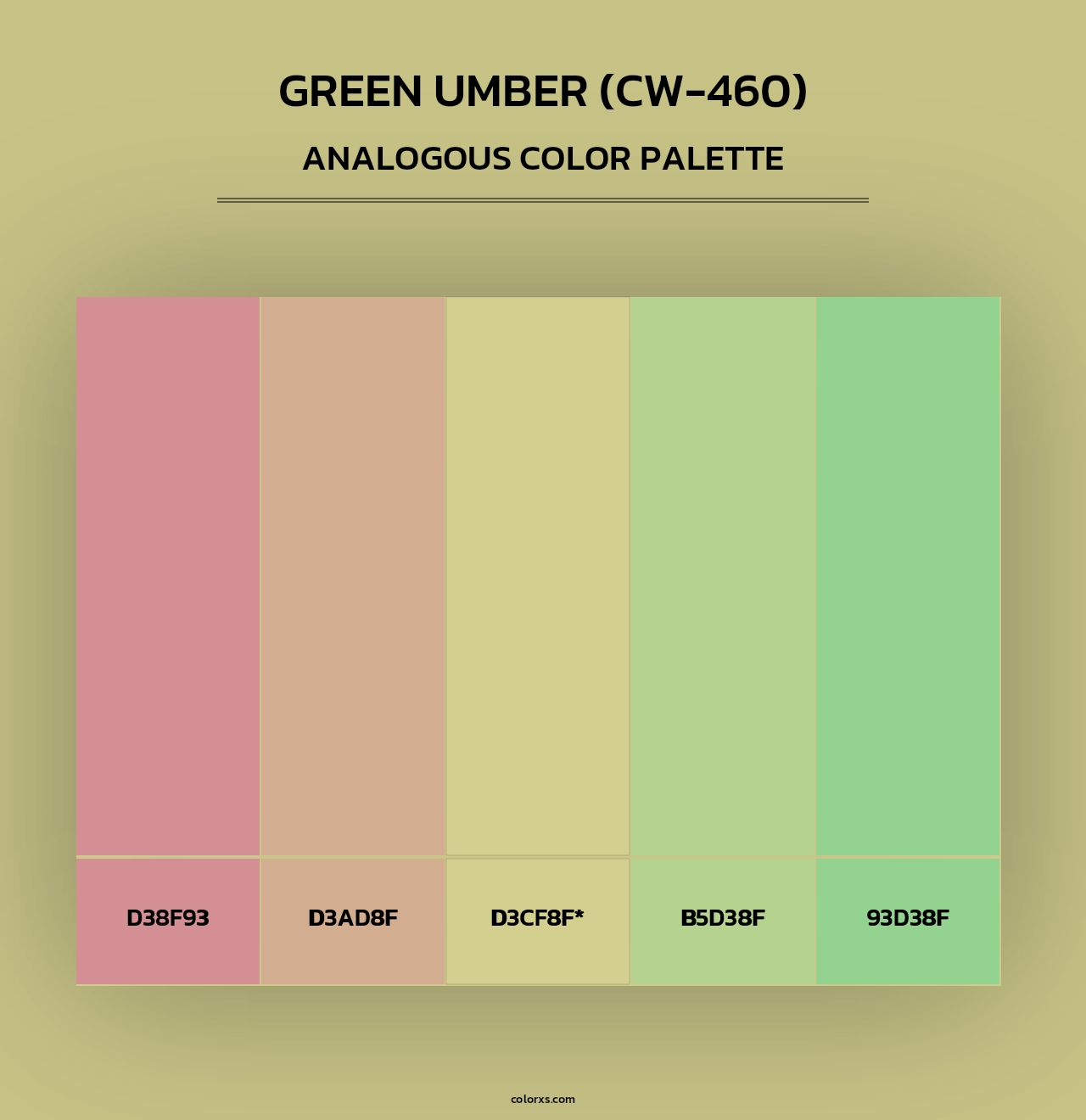 Green Umber (CW-460) - Analogous Color Palette