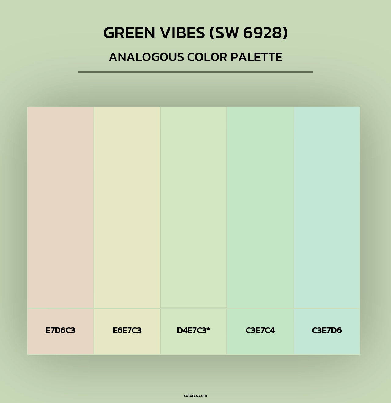 Green Vibes (SW 6928) - Analogous Color Palette