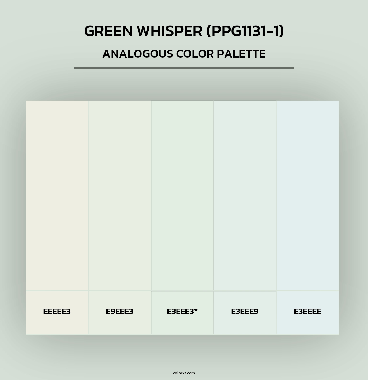 Green Whisper (PPG1131-1) - Analogous Color Palette