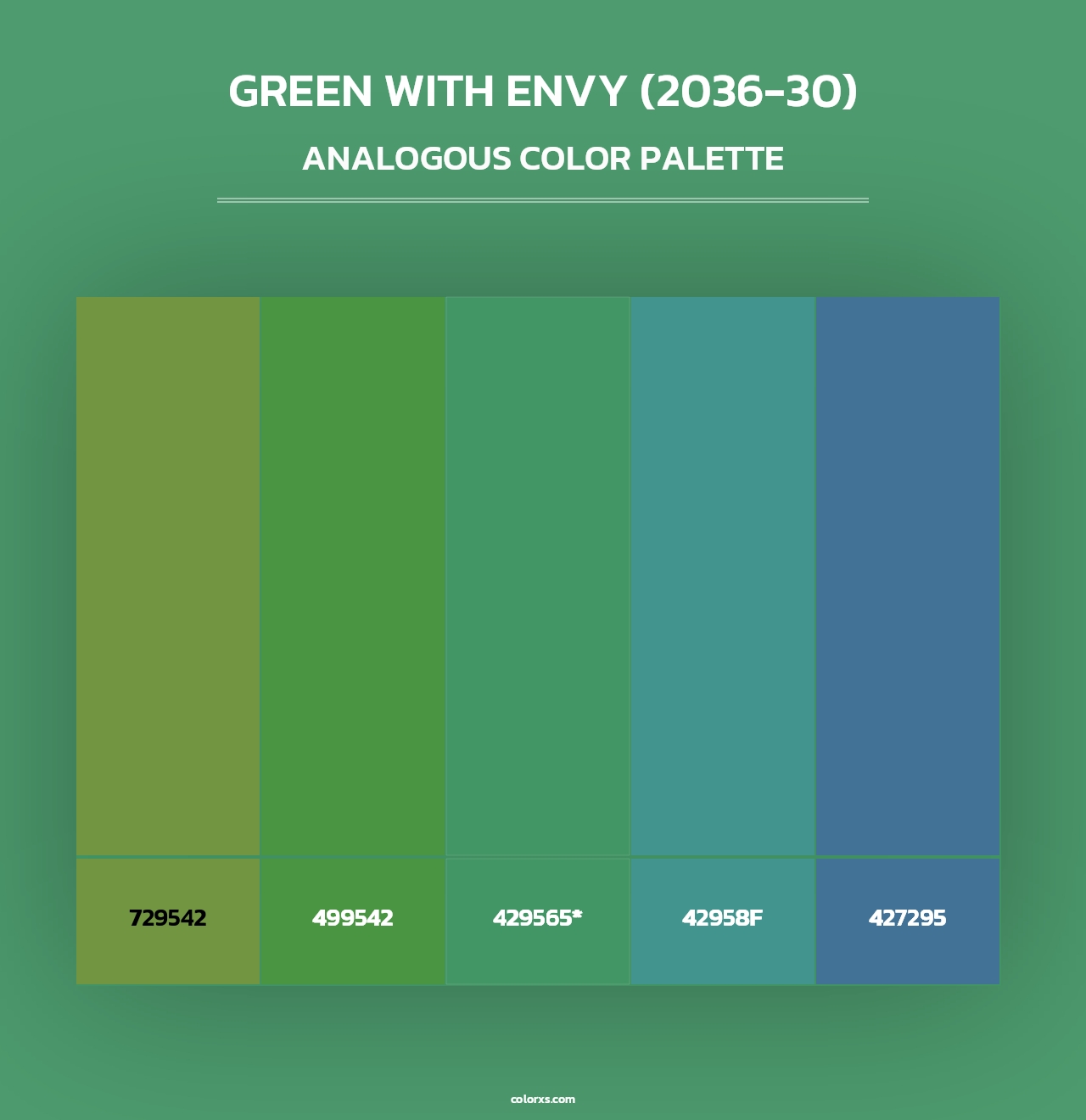 Green with Envy (2036-30) - Analogous Color Palette