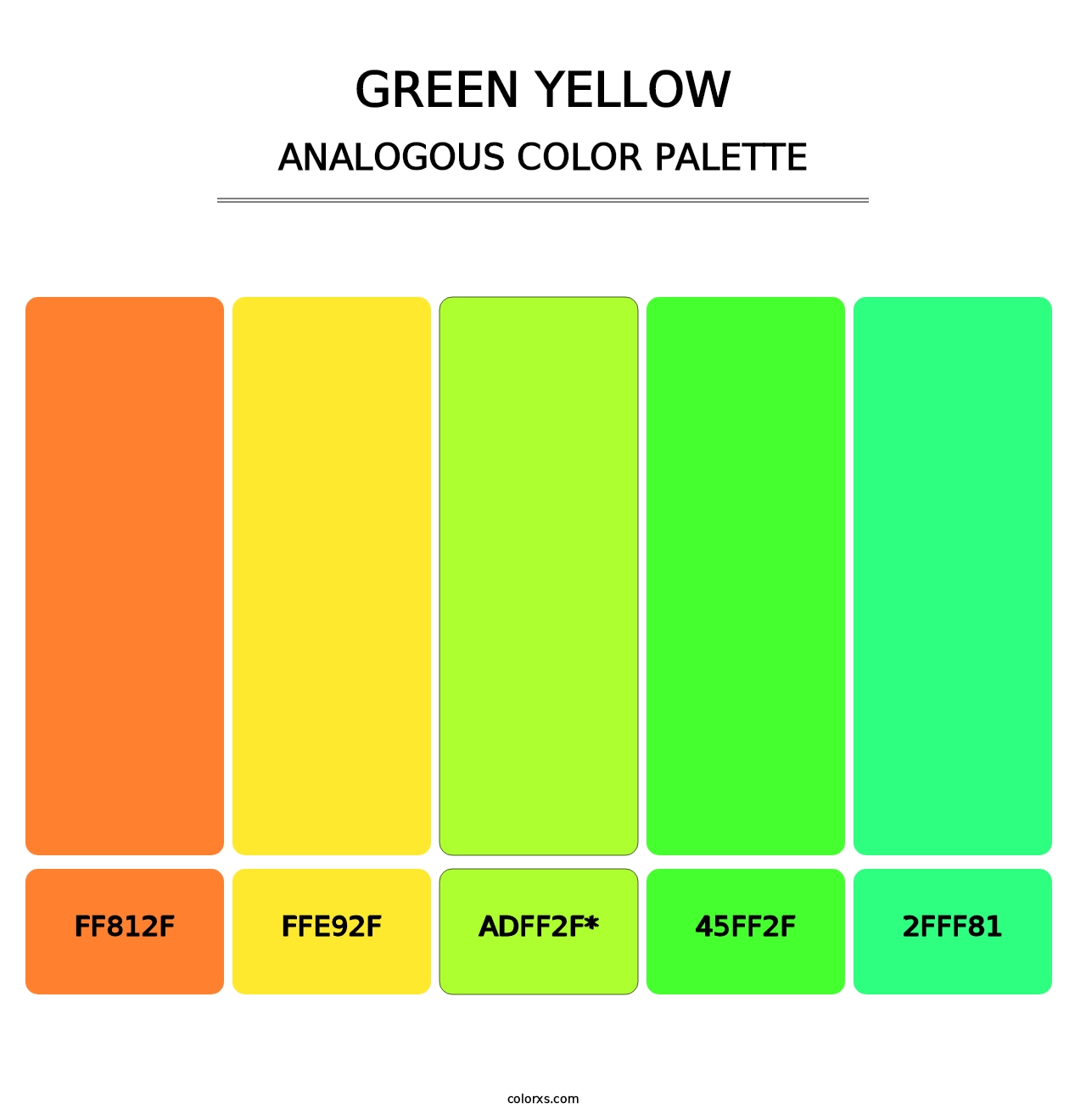 Green Yellow - Analogous Color Palette