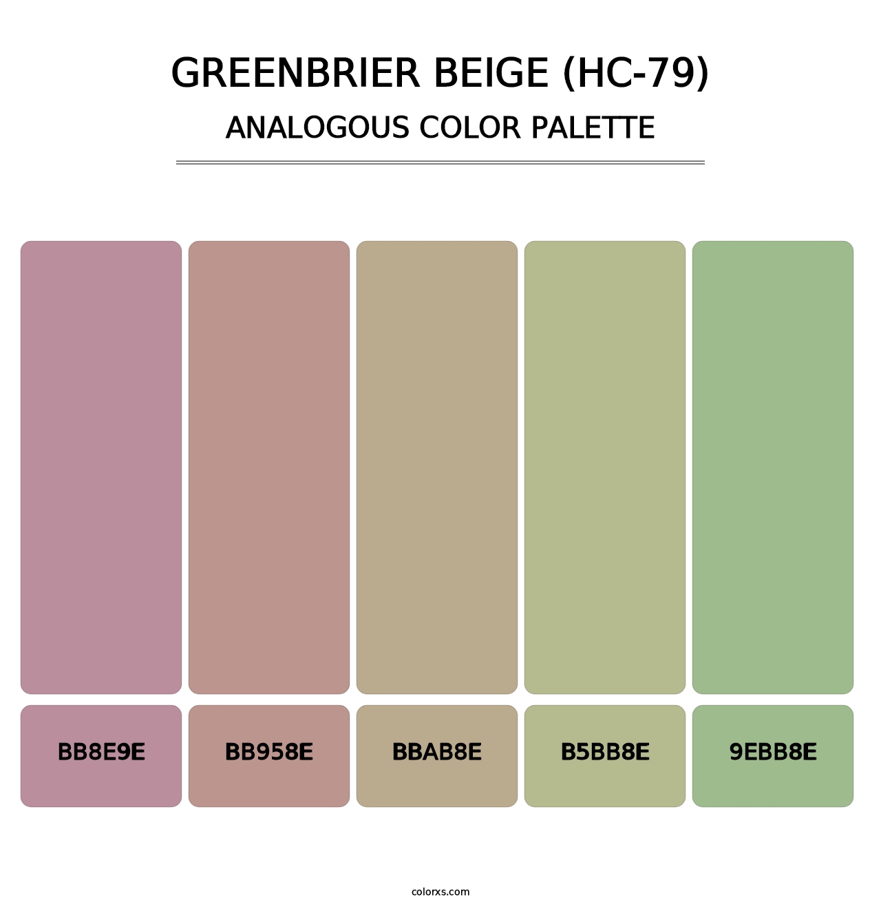 Greenbrier Beige (HC-79) - Analogous Color Palette
