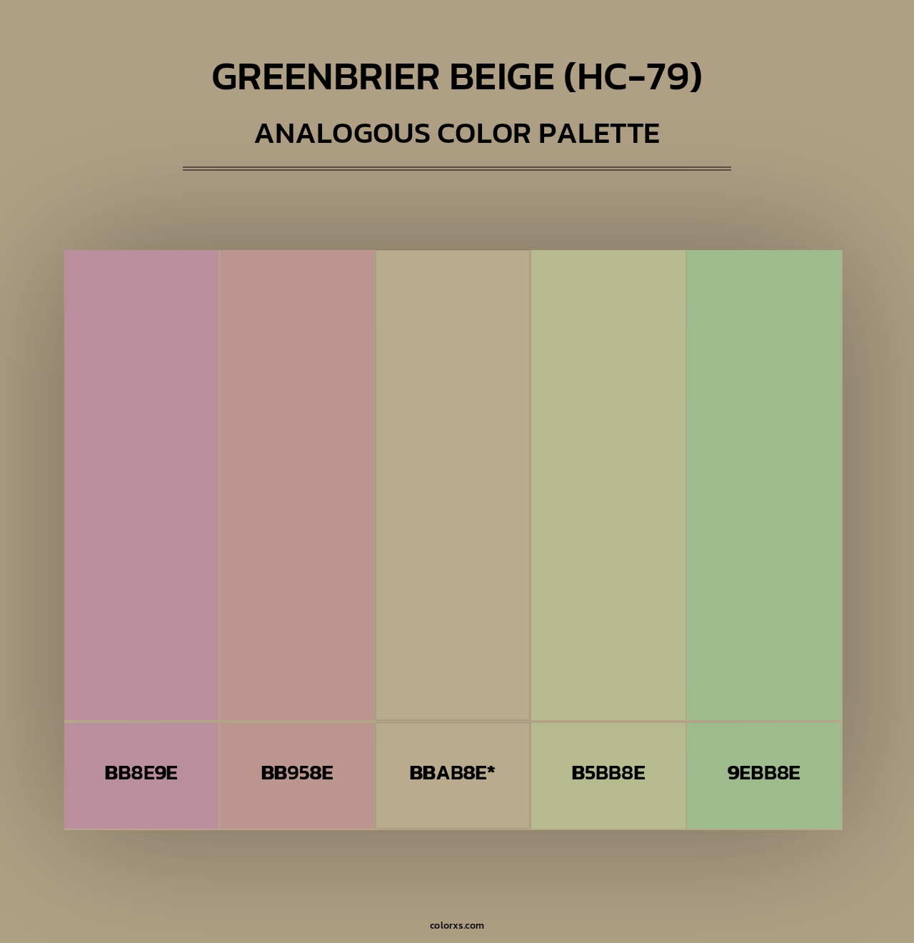 Greenbrier Beige (HC-79) - Analogous Color Palette