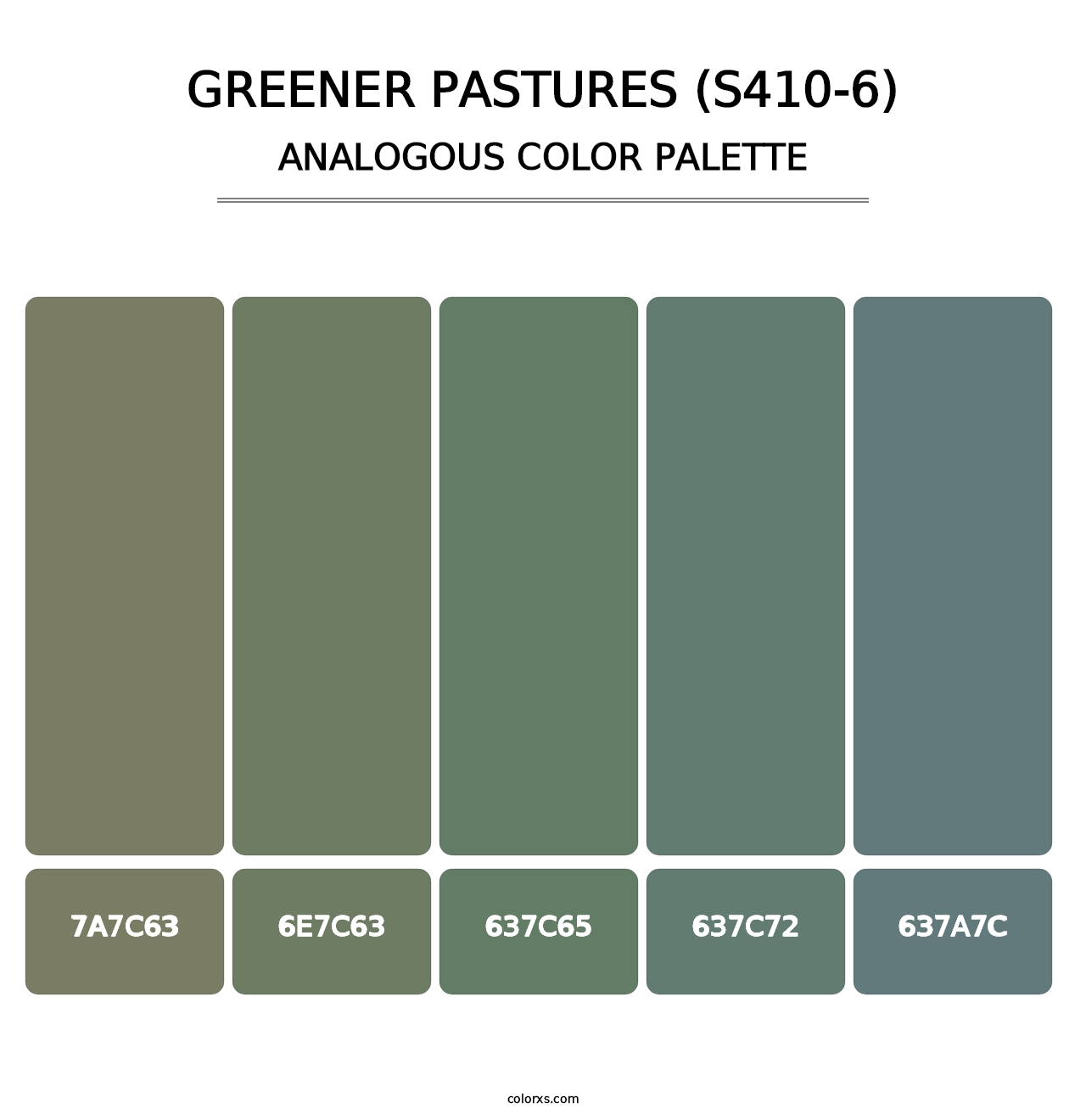 Greener Pastures (S410-6) - Analogous Color Palette
