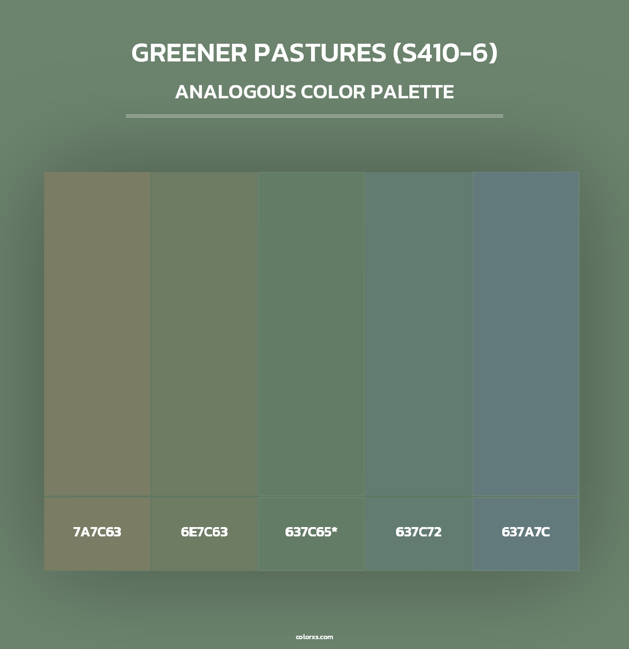 Greener Pastures (S410-6) - Analogous Color Palette