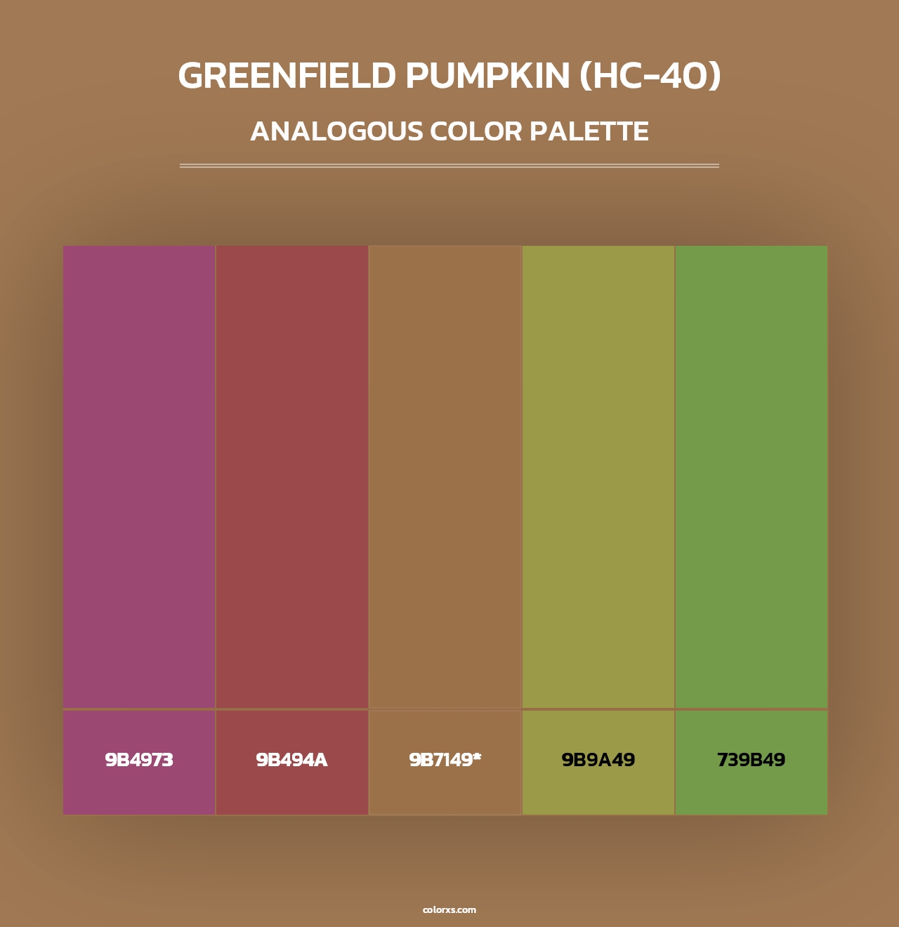 Greenfield Pumpkin (HC-40) - Analogous Color Palette