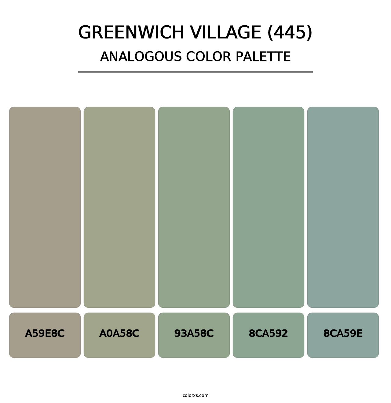 Greenwich Village (445) - Analogous Color Palette