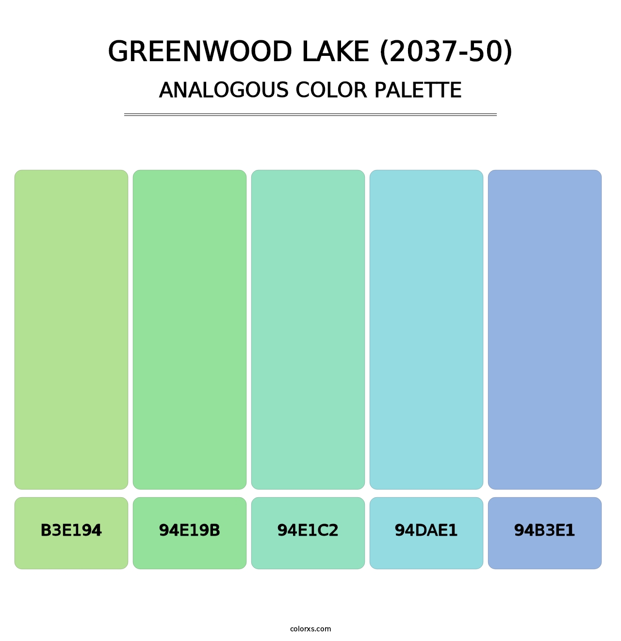 Greenwood Lake (2037-50) - Analogous Color Palette