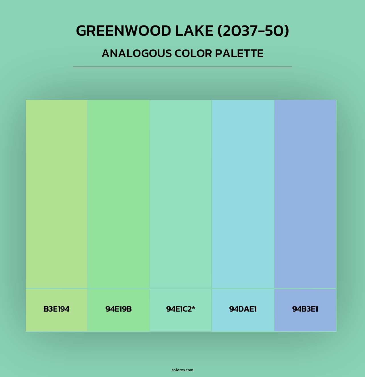 Greenwood Lake (2037-50) - Analogous Color Palette