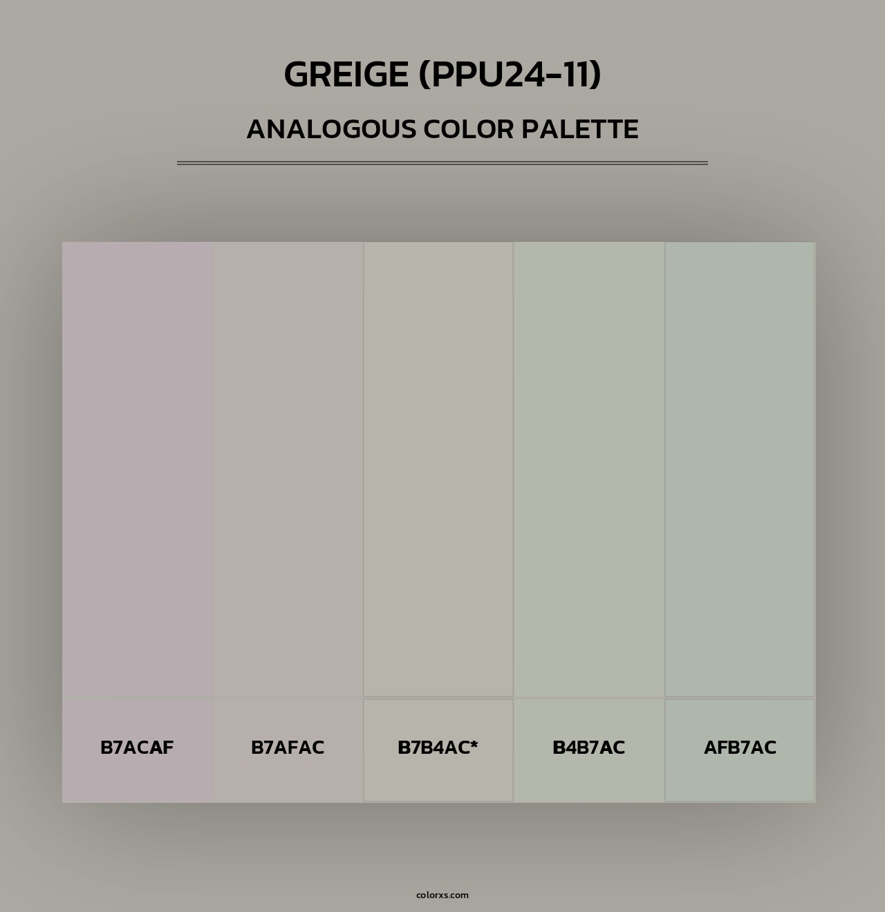 Greige (PPU24-11) - Analogous Color Palette
