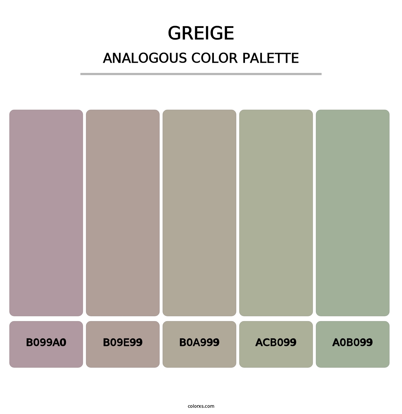 Greige - Analogous Color Palette