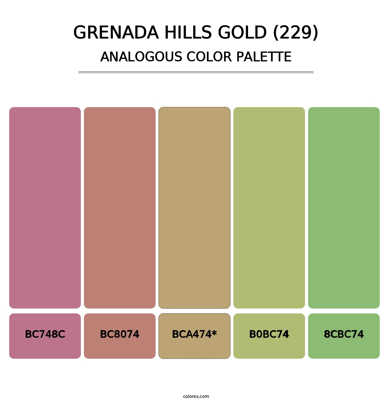 Grenada Hills Gold (229) - Analogous Color Palette