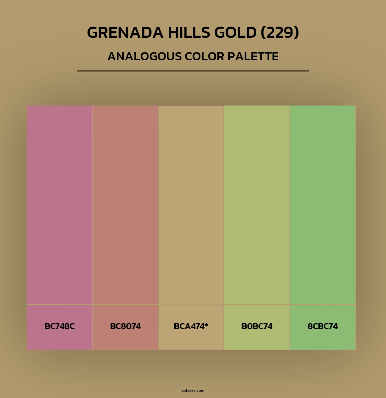Grenada Hills Gold (229) - Analogous Color Palette