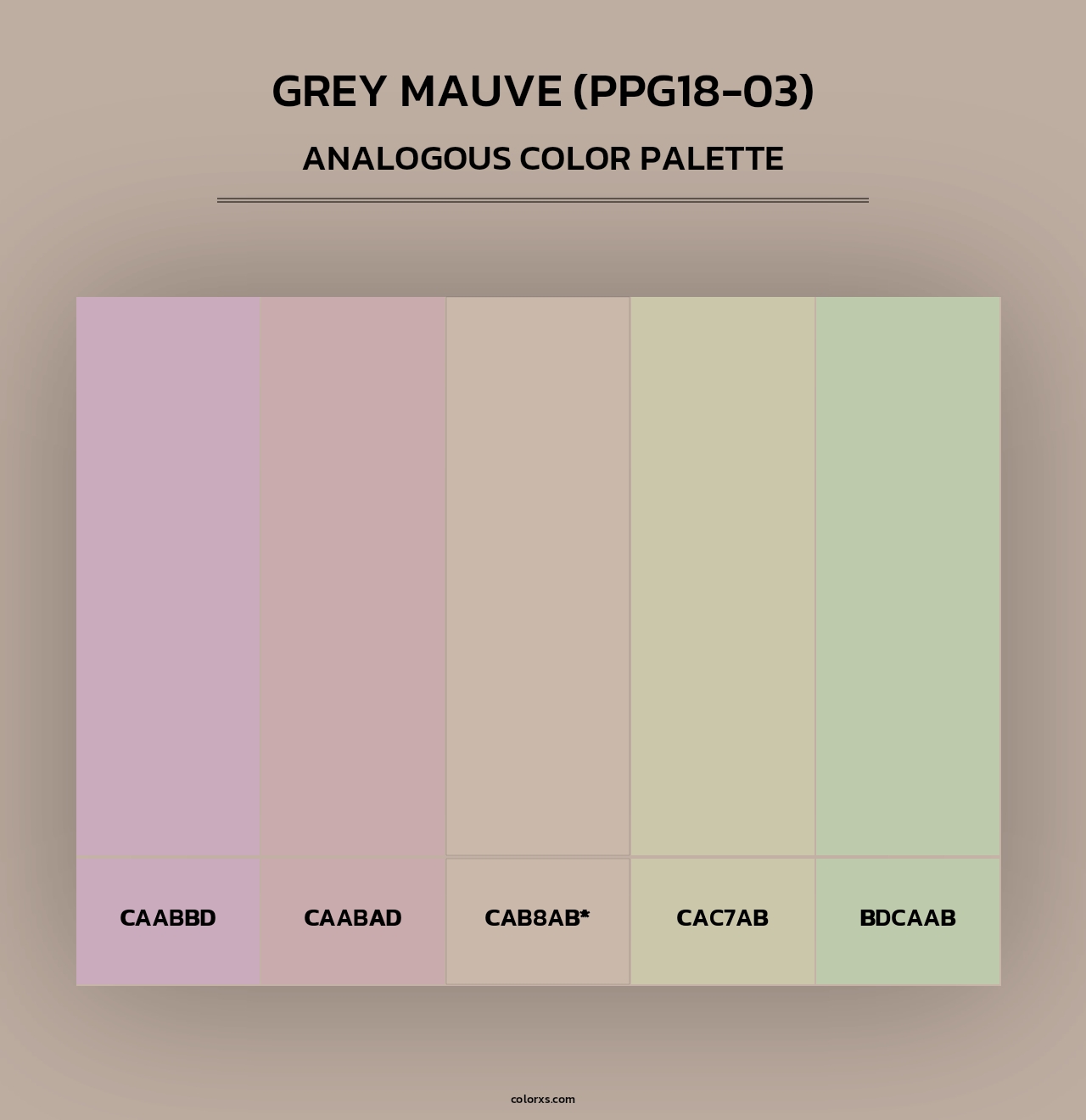 Grey Mauve (PPG18-03) - Analogous Color Palette