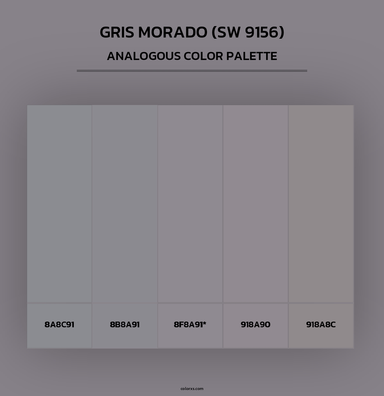 Gris Morado (SW 9156) - Analogous Color Palette