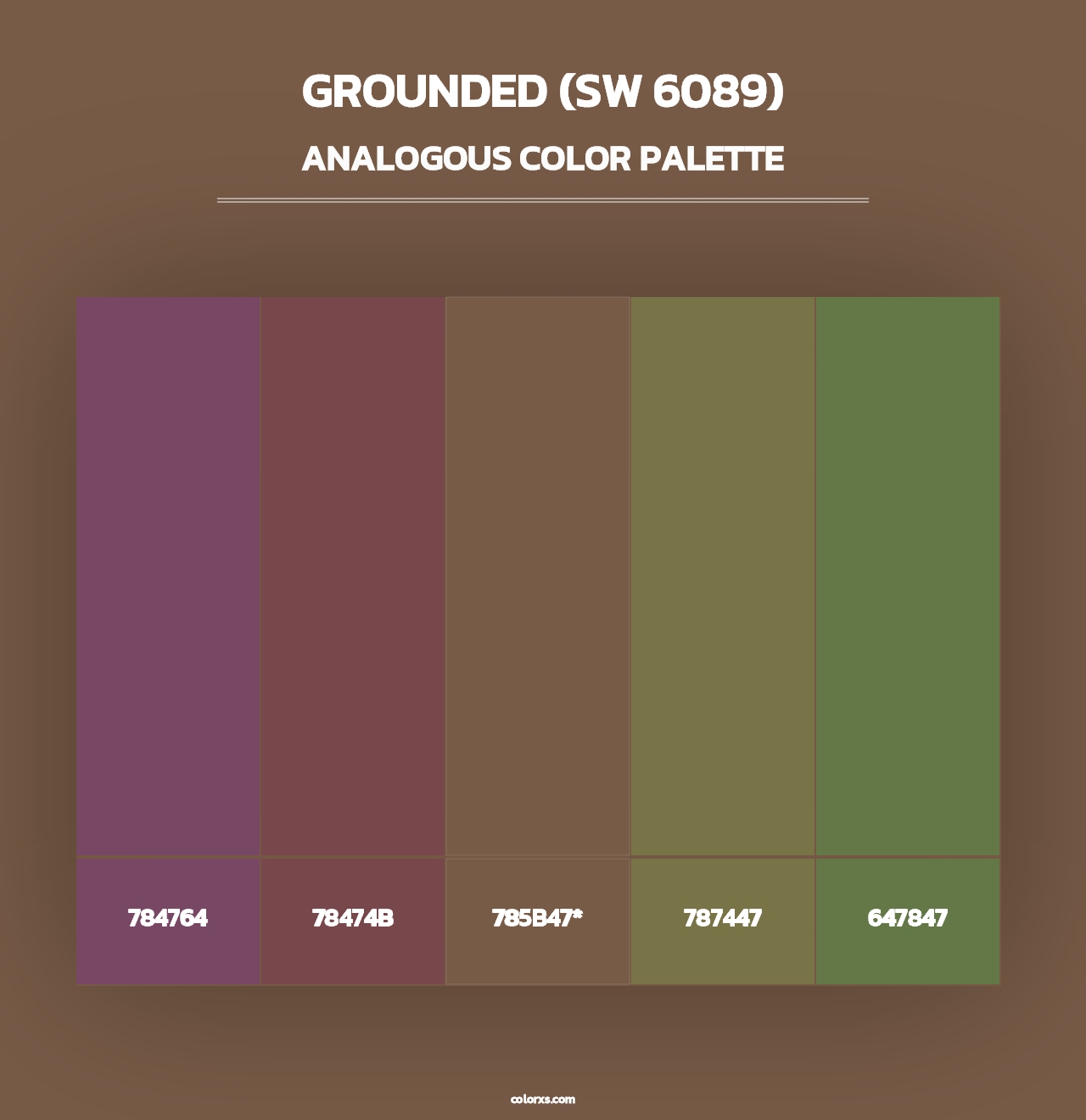 Grounded (SW 6089) - Analogous Color Palette