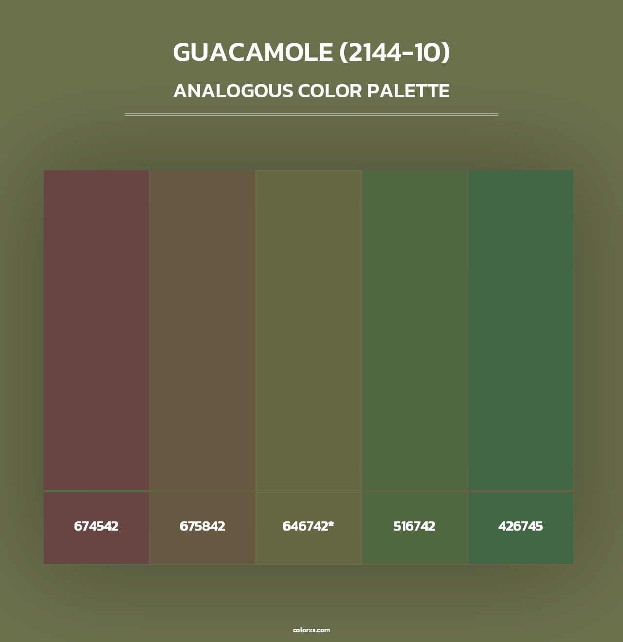 Guacamole (2144-10) - Analogous Color Palette