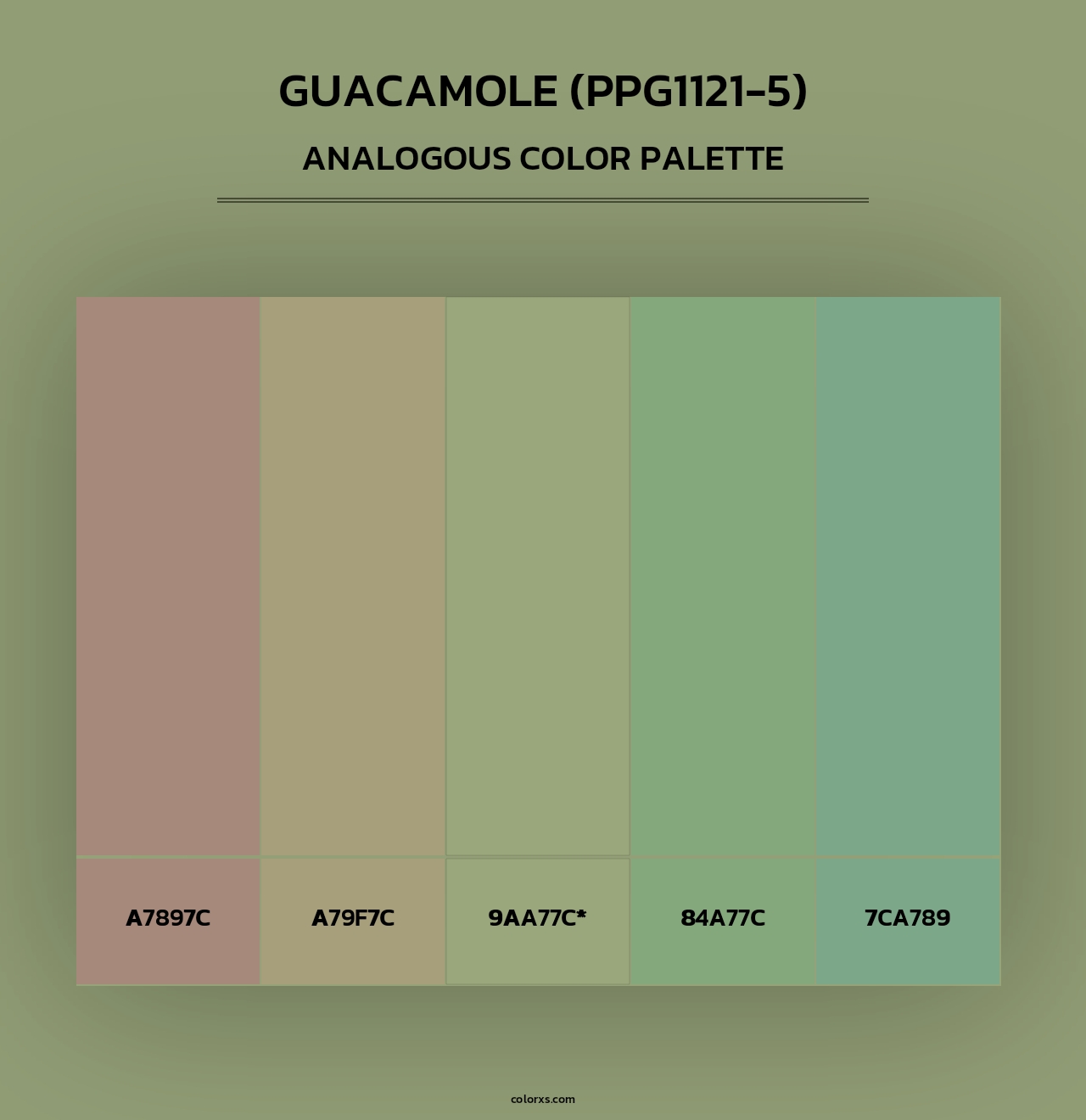 Guacamole (PPG1121-5) - Analogous Color Palette