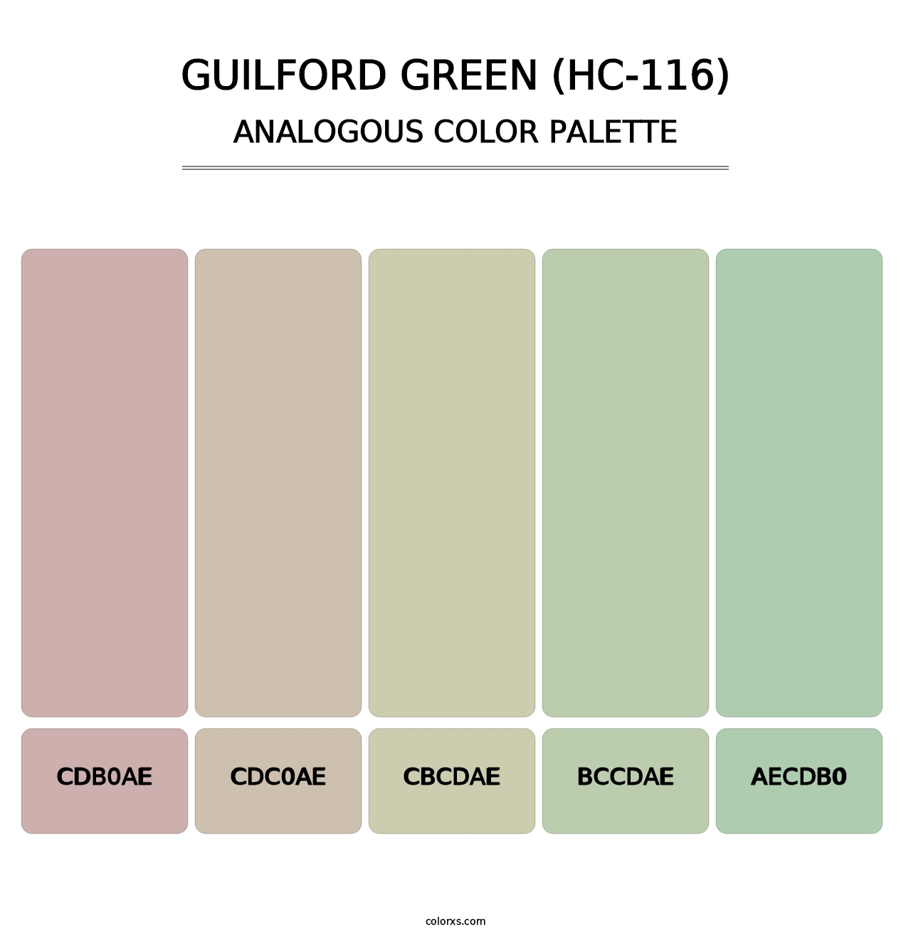Guilford Green (HC-116) - Analogous Color Palette