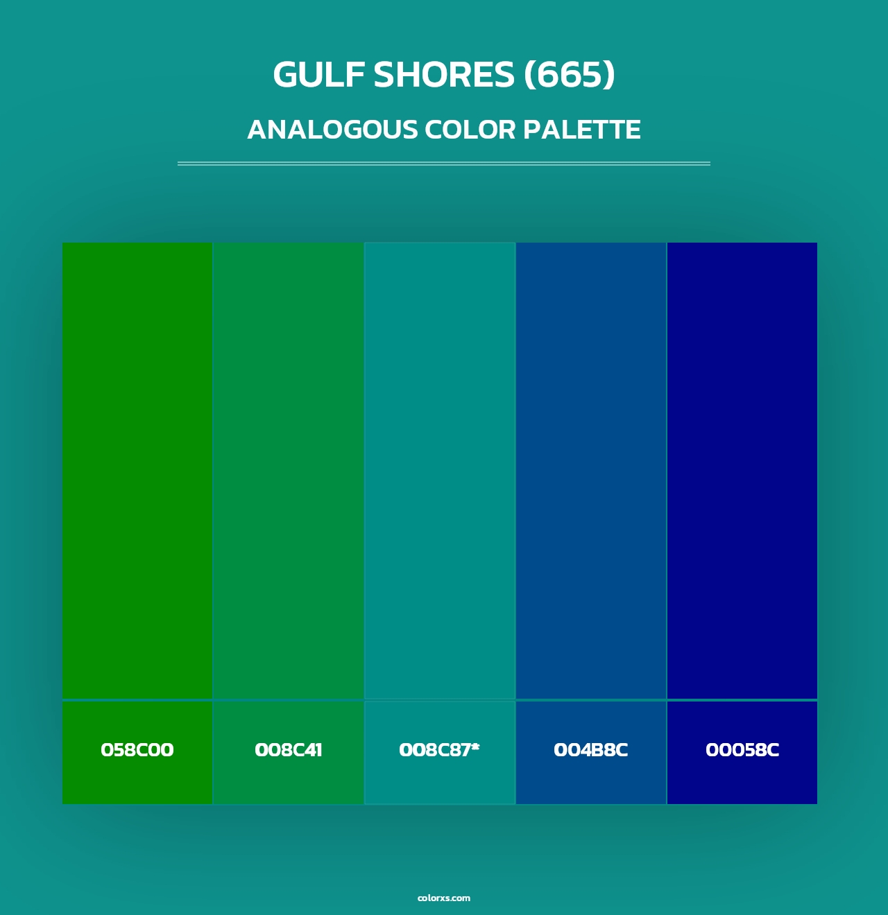 Gulf Shores (665) - Analogous Color Palette