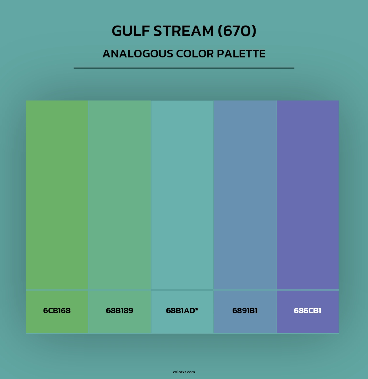 Gulf Stream (670) - Analogous Color Palette
